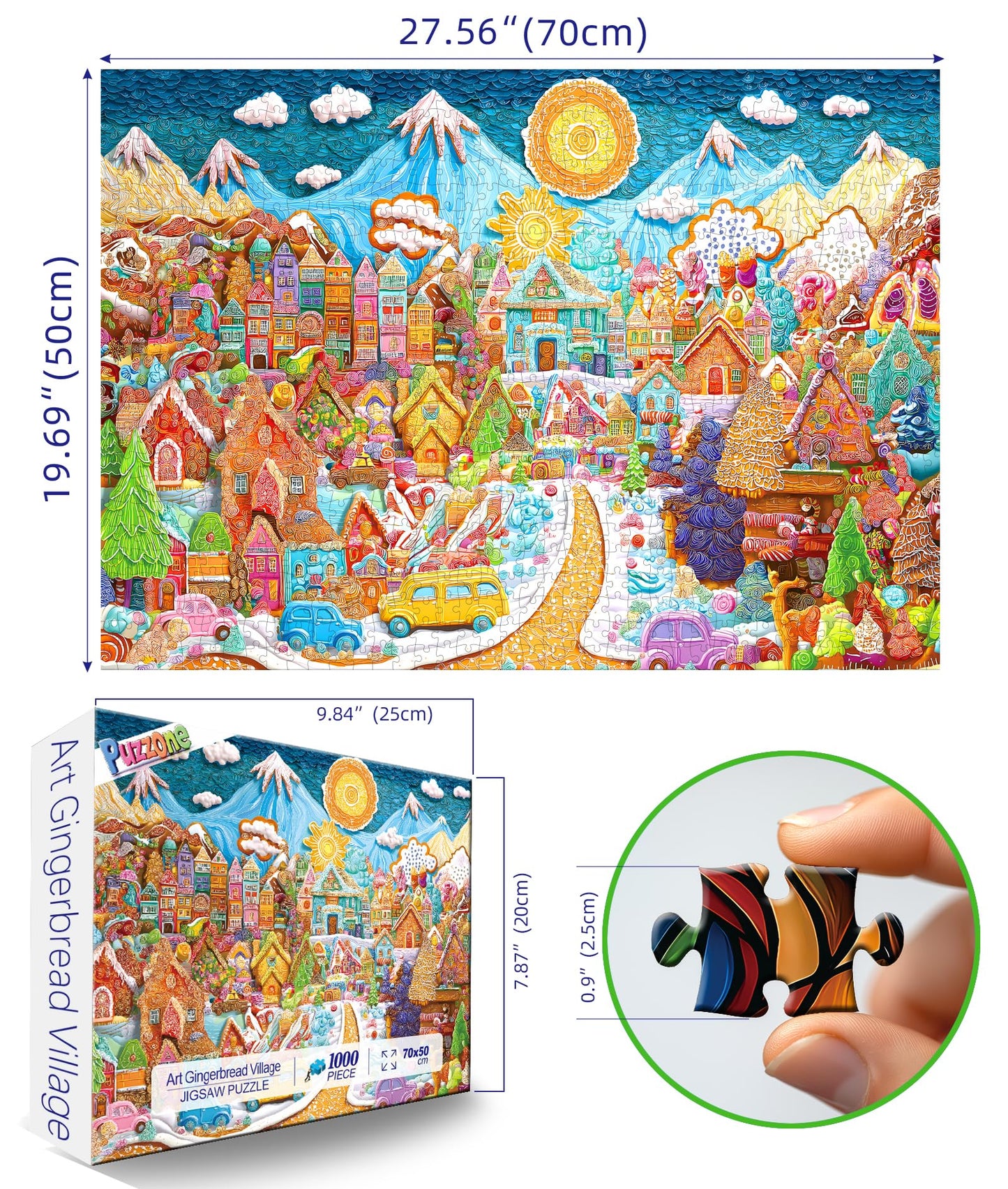 Halloween Puzzle 1000 Pieces for Adults Spooky Scarecrow Farm | Jigsaw Puzzles 1000 Pieces Autumn Horror Spooky with Pumpkin & Ghost Truck for Party Game Night, Dust-Free, 27.5"x19.7" WN420