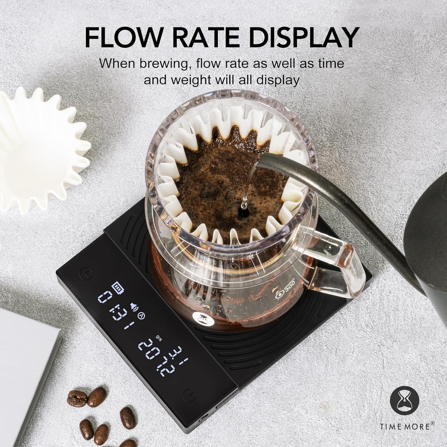 TIMEMORE Black Mirror Basic 2 Coffee Scale with Timer