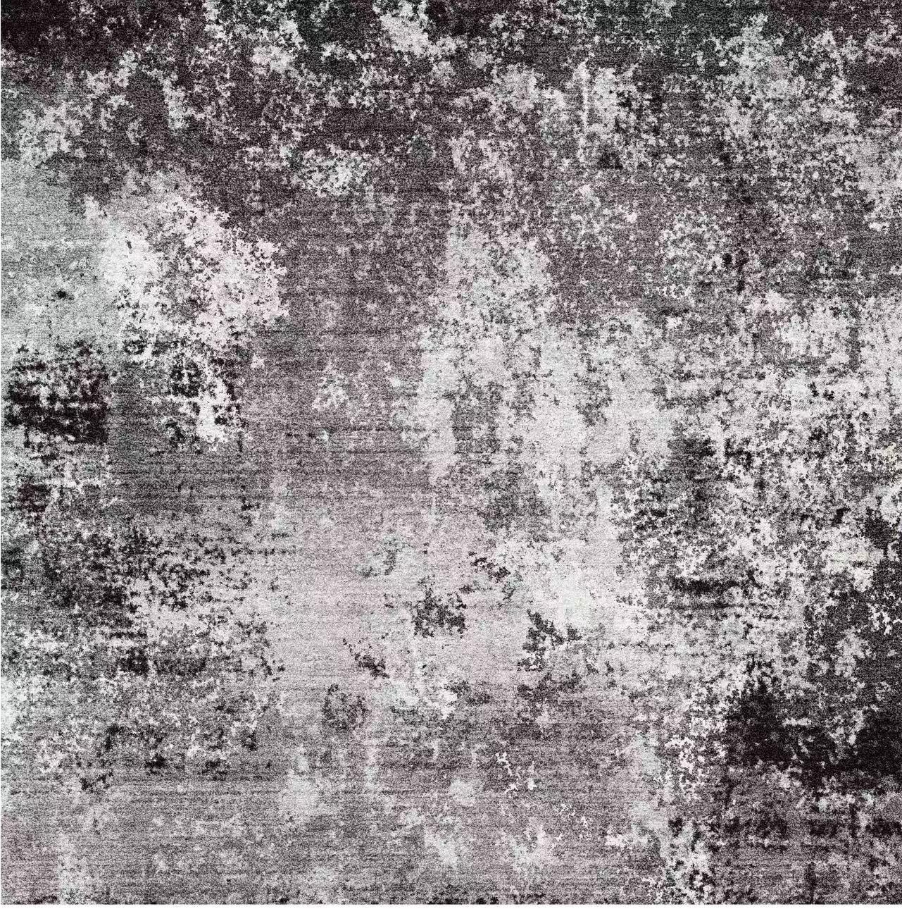 2x3 Washable Entryway Rug – Non-Slip Modern Abstract Neutral Small Throw Area Rug for Kitchen, Bedroom – Soft Low Pile Thin Indoor Door Mat（Black Grey,2x3） BST326H