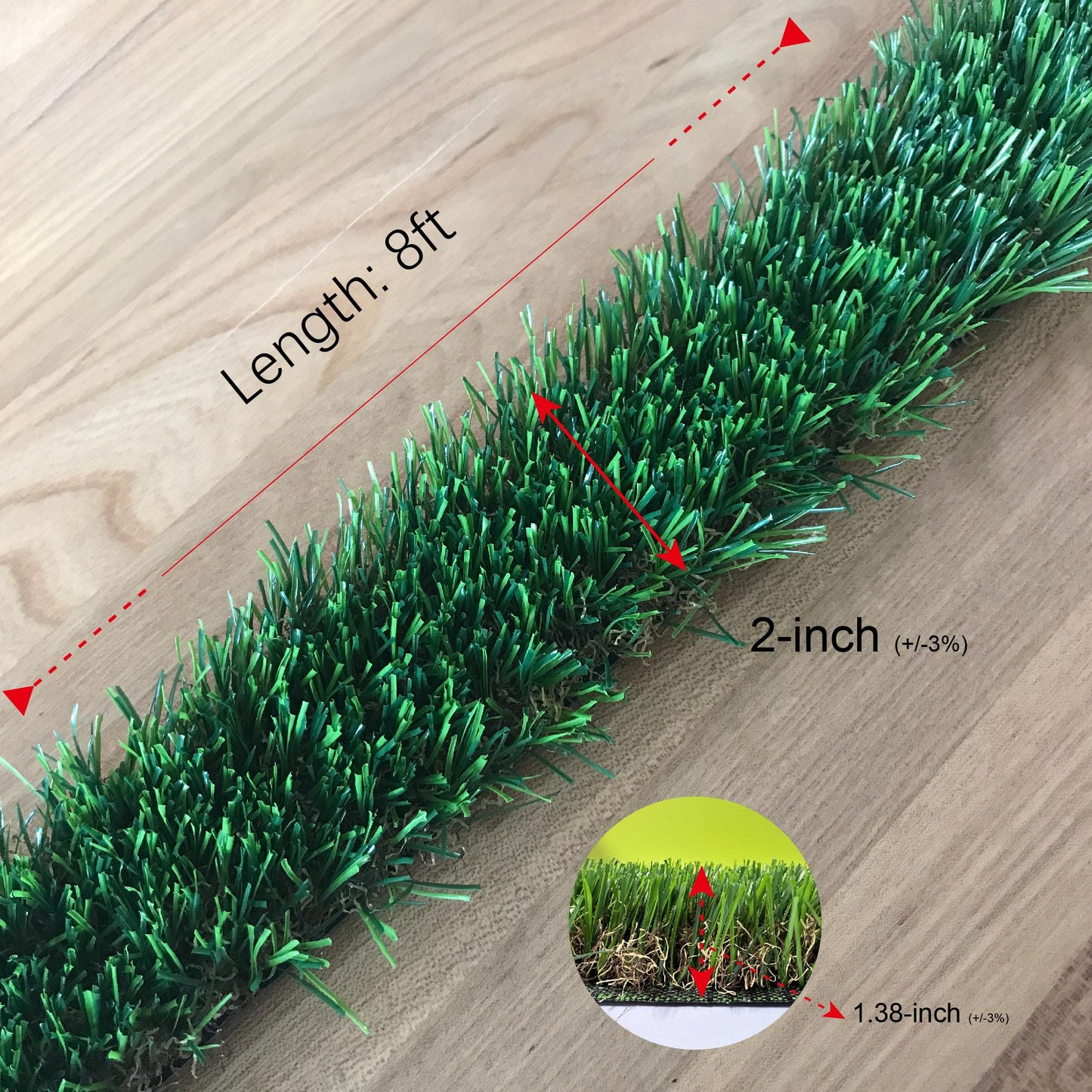 KuGuo Artificial Grass Decoration Strip Indoor/Outdoor DIY Fake Grass (Autumn, Width 2in x Length 11ft) BST220