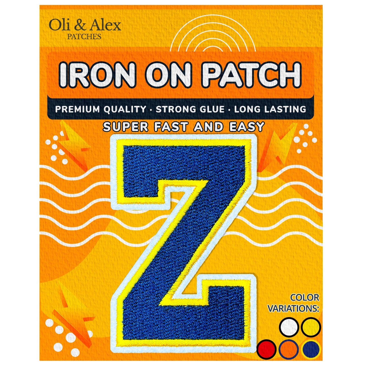 Iron on Letters Patches - Letter Patch for Clothing - Embroidered Patches for Clothes - Embroidery Appliques Team School University - Sew on Appliques 3.26 inch – Yellow, O BST220