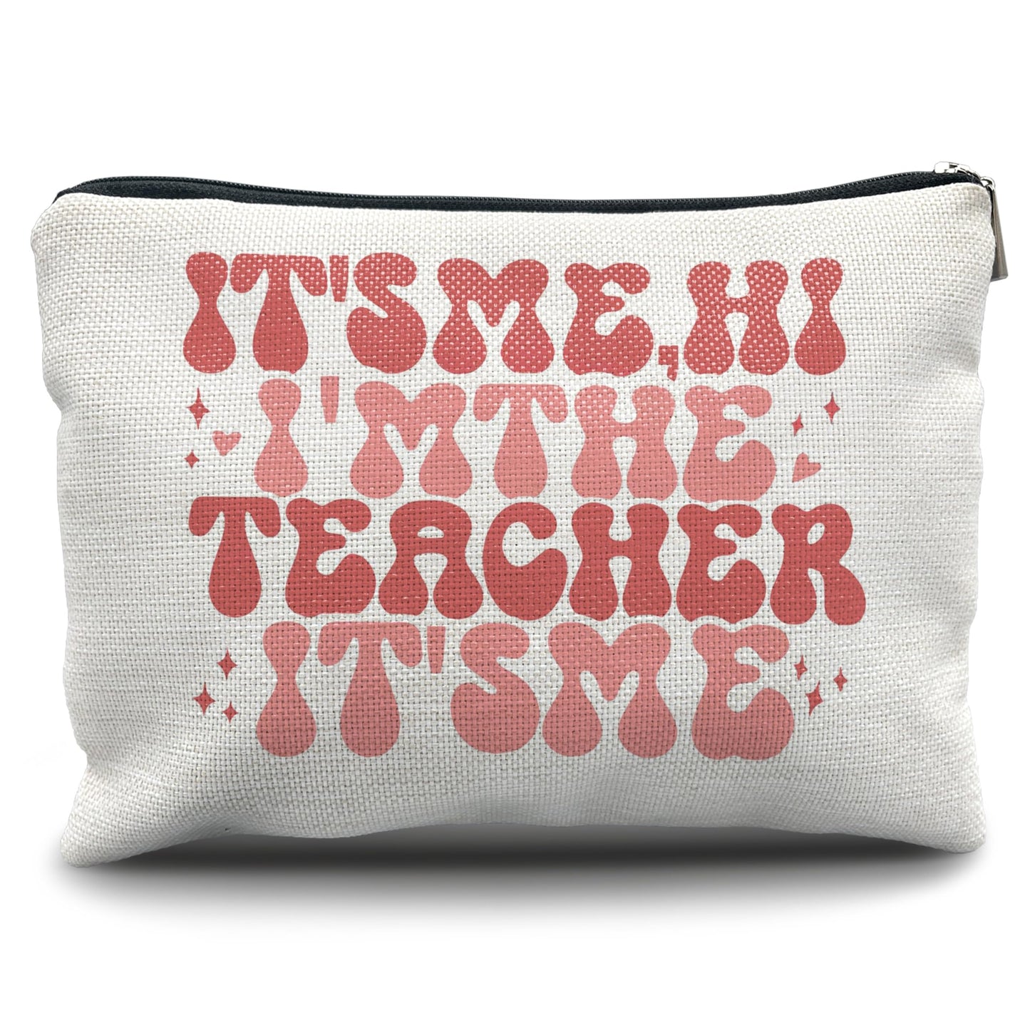 Nogrit Teacher Accessories Survival Kit Makeup Cosmetic Bag,Groovy It's Me Hi I'm the Teacher Makeup Travel Toiletry Bag,Back to School Thank You Gifts for Best Teachers Gifts BST220