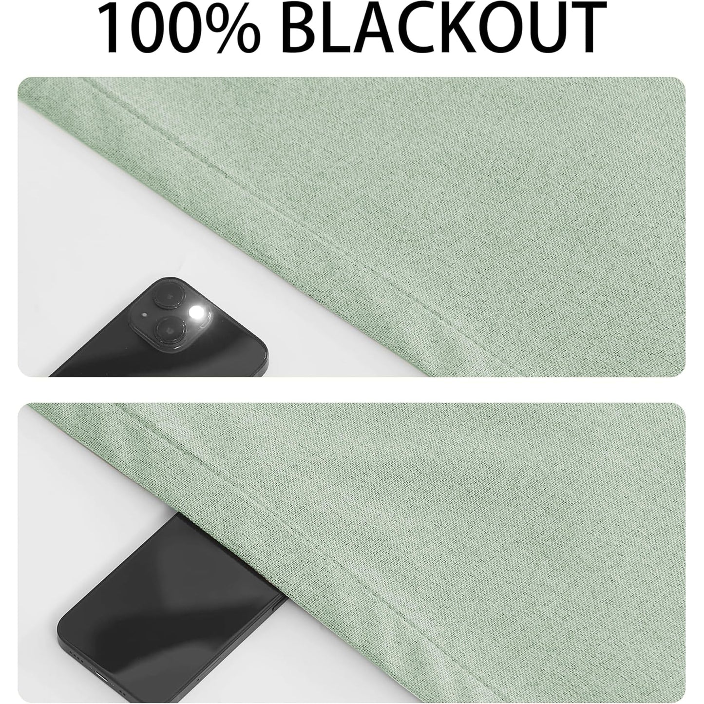 RYB HOME Grey Classroom Door Linen Curtain for Small Window, 100% Blackout Shades Lightweight for French Door Window, W 8 x L 36 Room Darkening Privacy Curtains Tie up Shade, 1 Panel BST220