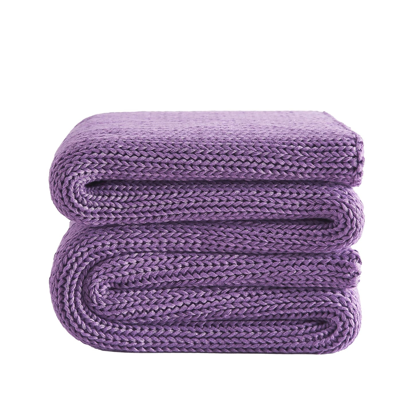 L'AGRATY Knitted Weighted Blanket - 48"x72" 12lbs Cooling Chunky Knit Heavy Blanket for Adults Braided Crochet Throw Thick Cable Yarn Knit Decorative No Beads Evenly Weighted Machine Washable | No Beads Evenly Weighted Machine Washable Chunky Braided Croc