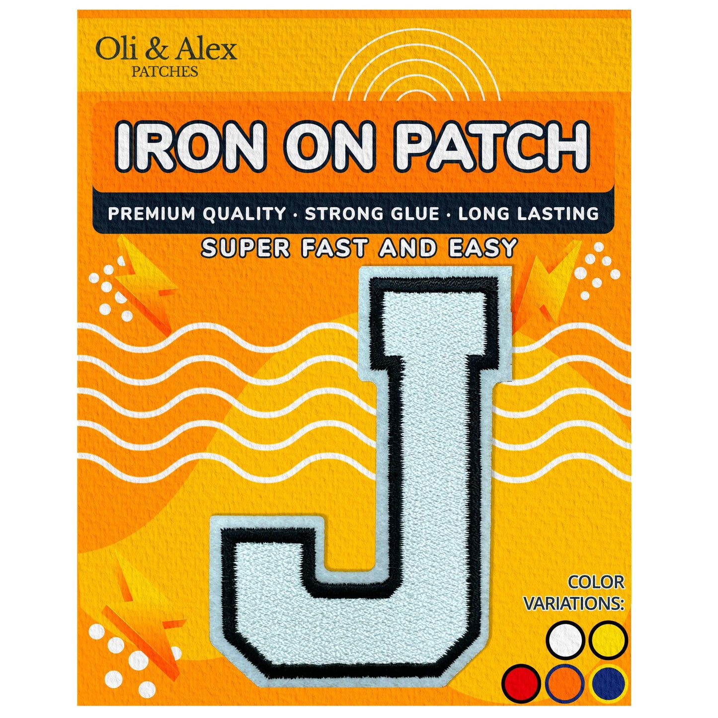Iron on Letters Patches - Letter Patch for Clothing - Embroidered Patches for Clothes - Embroidery Appliques Team School University - Sew on Appliques 3.26 inch – Yellow, O BST220
