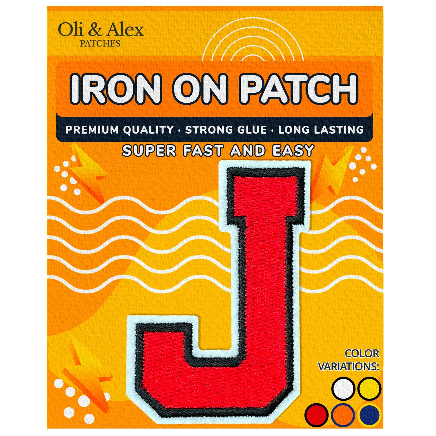 Iron on Letters Patches - Letter Patch for Clothing - Embroidered Patches for Clothes - Embroidery Appliques Team School University - Sew on Appliques 3.26 inch – Yellow, O BST220
