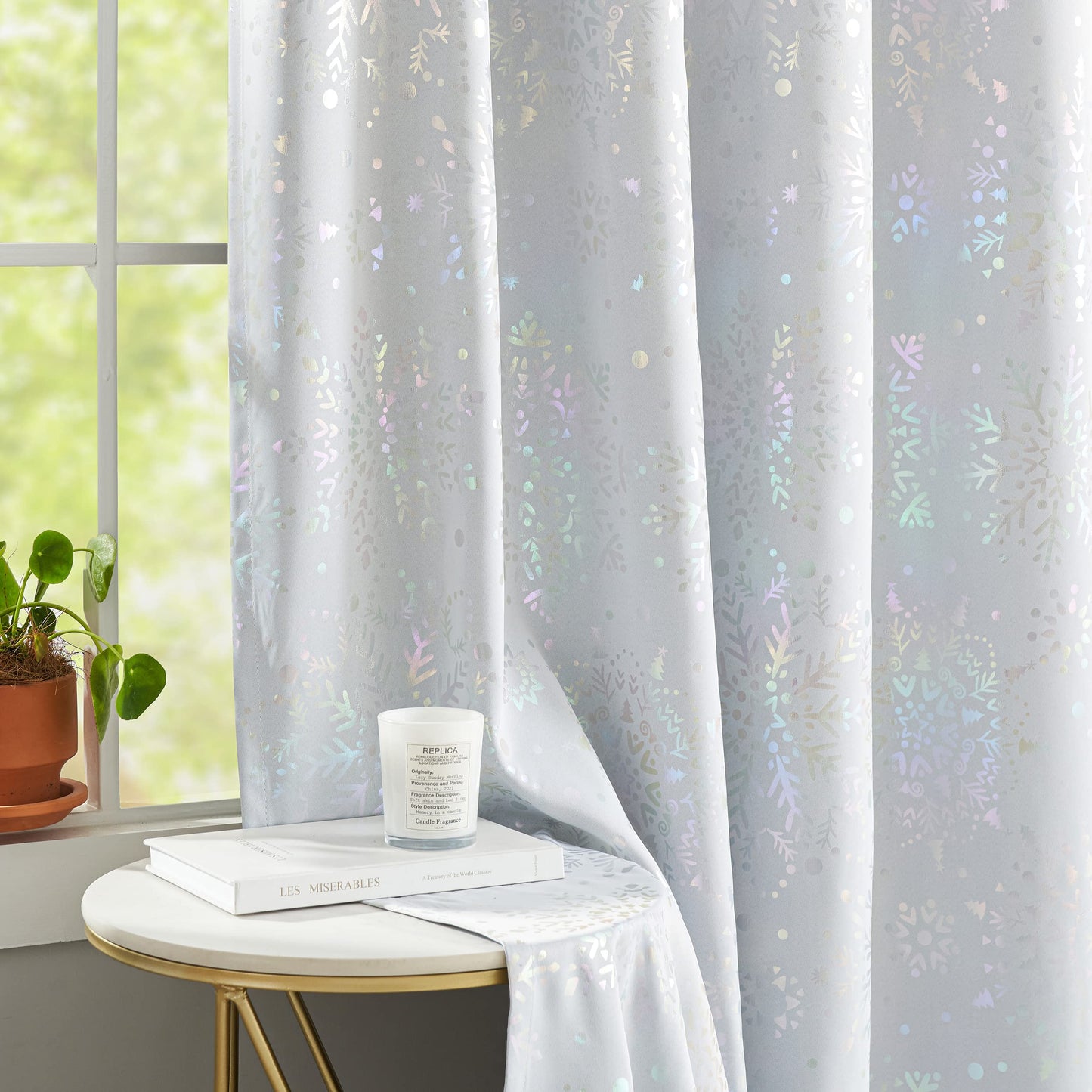 Treatmentex Gold Star Black Full Blackout Curtains for Boys Bedroom, Metallic Window Panels for Baby Nursery Room Grommet Top 2 pcs(Black Gold, 50x63in) BST202