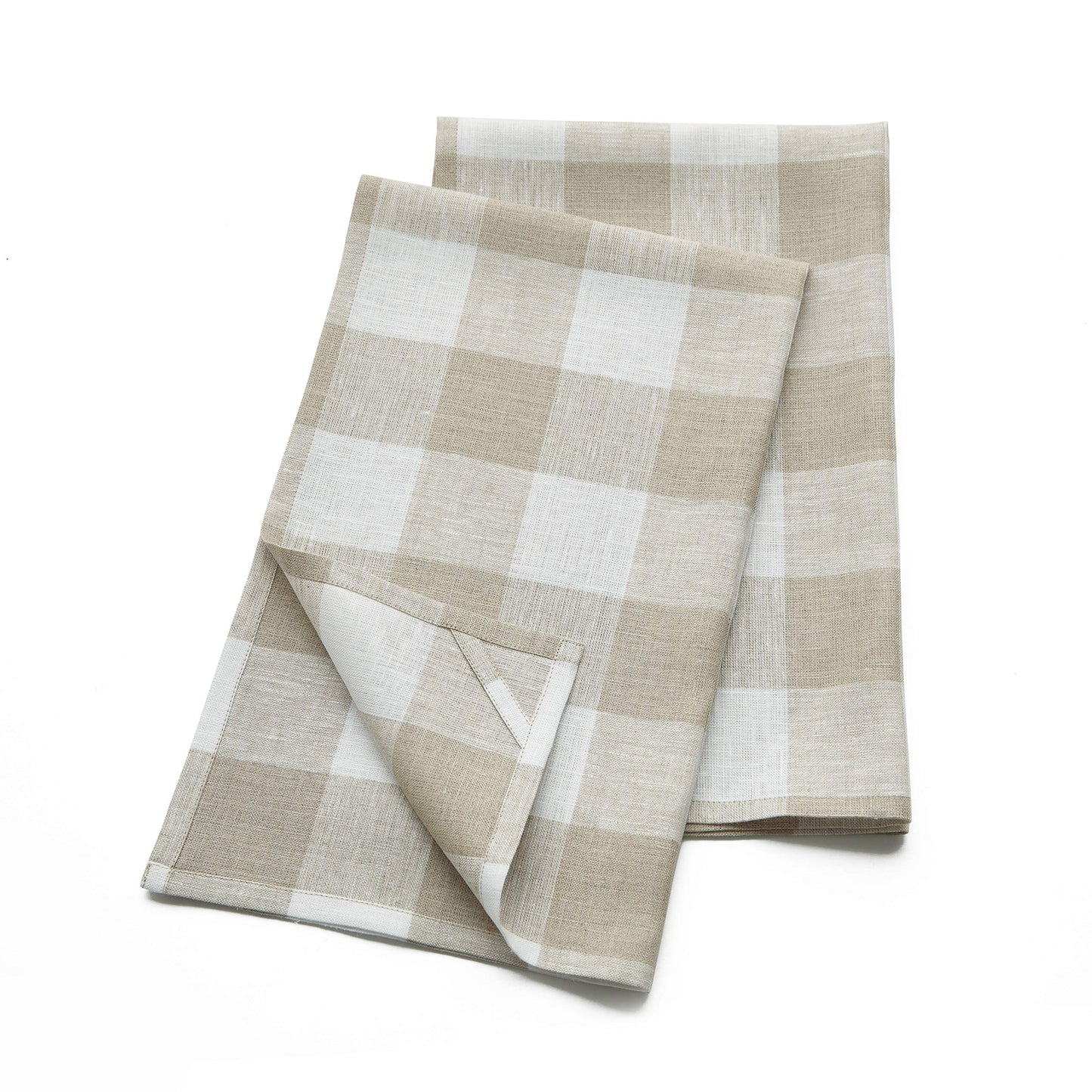 Solino Home 100% Linen Tea Towels Blue Bell Check, 16.5 x 26.5 in, Set of 2 | Buffalo Check Tea Towels absorbent and quick drying; buffalo checkered weave, mitered corners; Pure Linen; OEKO-TEX Certified BST326SOLH