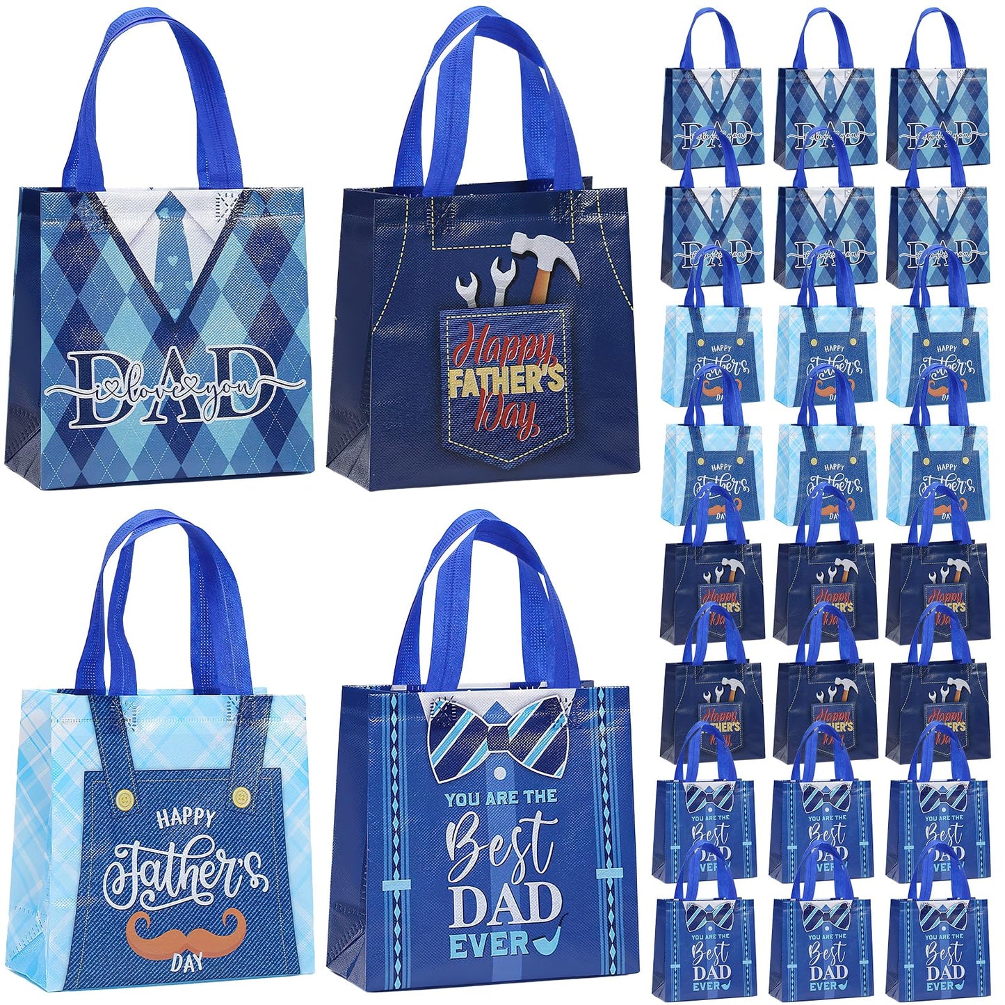 24 Pcs Paper Gift Bags with Handle Party Favor Treat Bags for Birthday Party Supplies WN420
