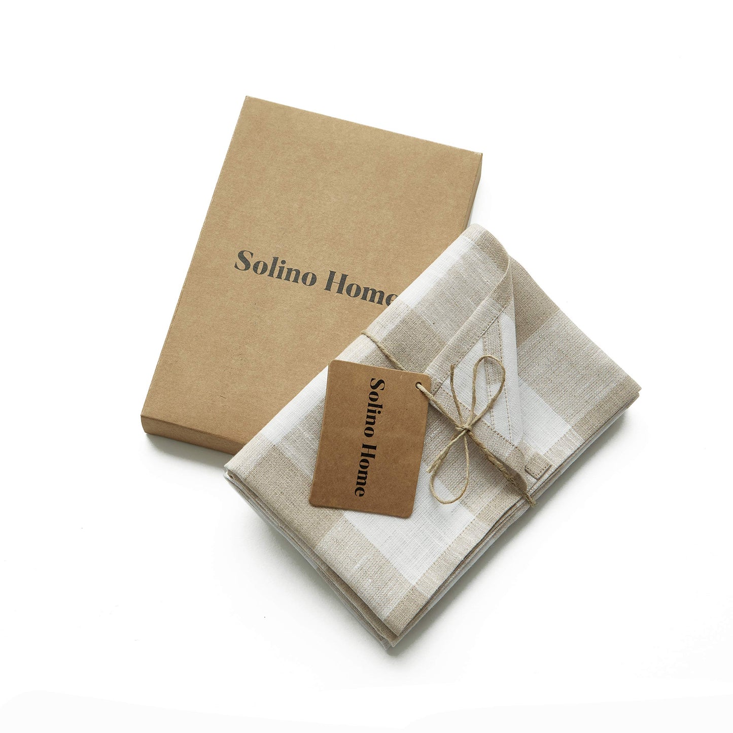 Solino Home 100% Linen Tea Towels Blue Bell Check, 16.5 x 26.5 in, Set of 2 | Buffalo Check Tea Towels absorbent and quick drying; buffalo checkered weave, mitered corners; Pure Linen; OEKO-TEX Certified BST326SOLH