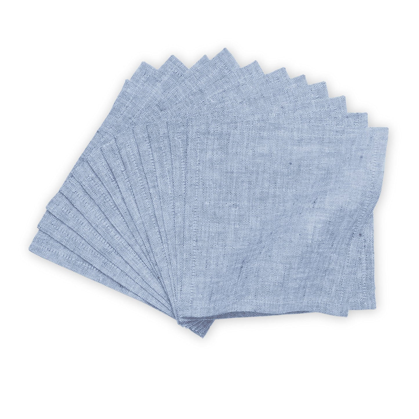 Solino Home 100% Linen Cocktail Napkins Black, Athena 6 x 6 in, Set of 12 | Small Cloth Napkins for cocktails, beverages, coasters and appetizer serving, Chambray Black, Pure Linen, OEKO-TEX Certified BST326SOLH