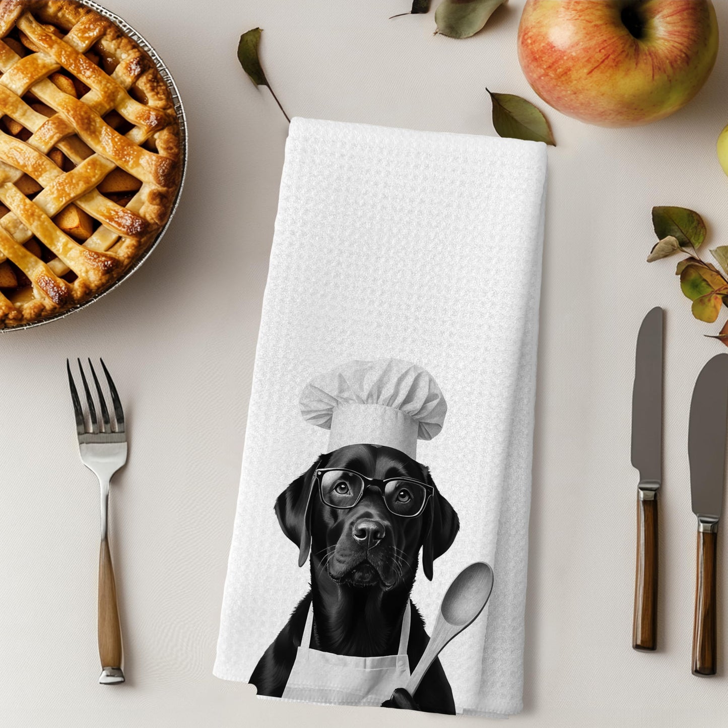 Funny Black Labrador Retriever Kitchen Towels, Black Lab Gifts Dish Tea Towels for Kitchen Decor, Gifts for Labrador Dog Lovers Hand Towels, 16x24 Inches BST202