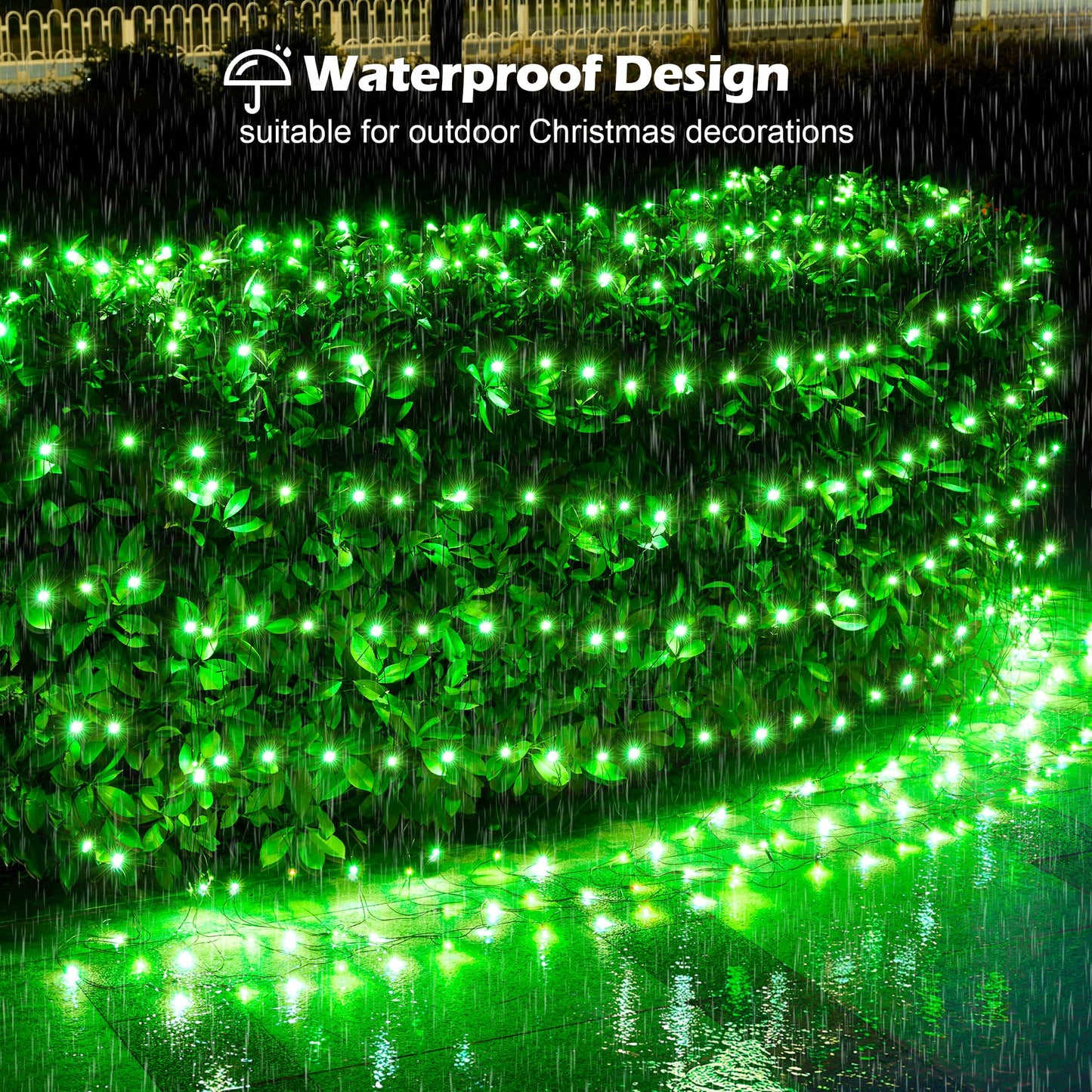 BlcTec Christmas Lights Outdoor 360 LED 9.8ft x 6.6ft Christmas Net Lights with 8 Modes RD12