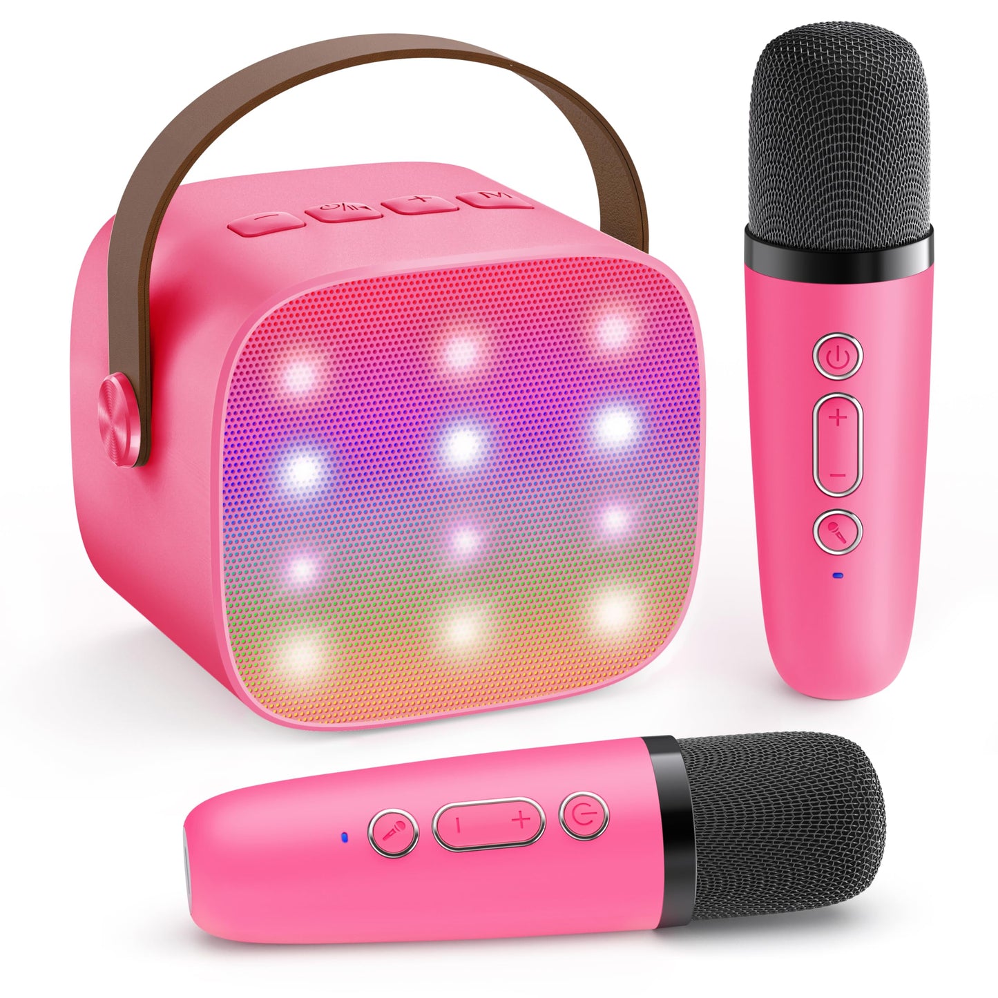 YLL Karaoke Machine for Kids, Portable Mini Speaker with 2 Wireless Microphones, TOP Kids Gifts for Girls Ages 3, 4, 5, 6, 7, 8, 9, 10+ Years Old, 4-12th Birthday Singing Present Toy Party (Purple)