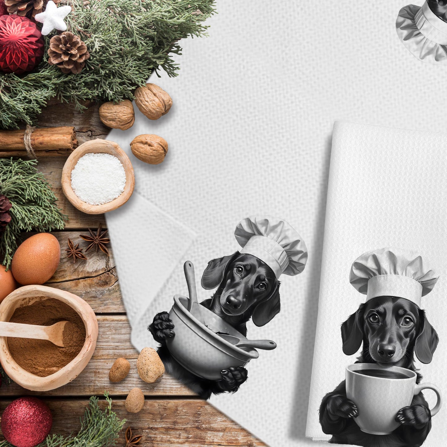 Funny Black Labrador Retriever Kitchen Towels, Black Lab Gifts Dish Tea Towels for Kitchen Decor, Gifts for Labrador Dog Lovers Hand Towels, 16x24 Inches BST202