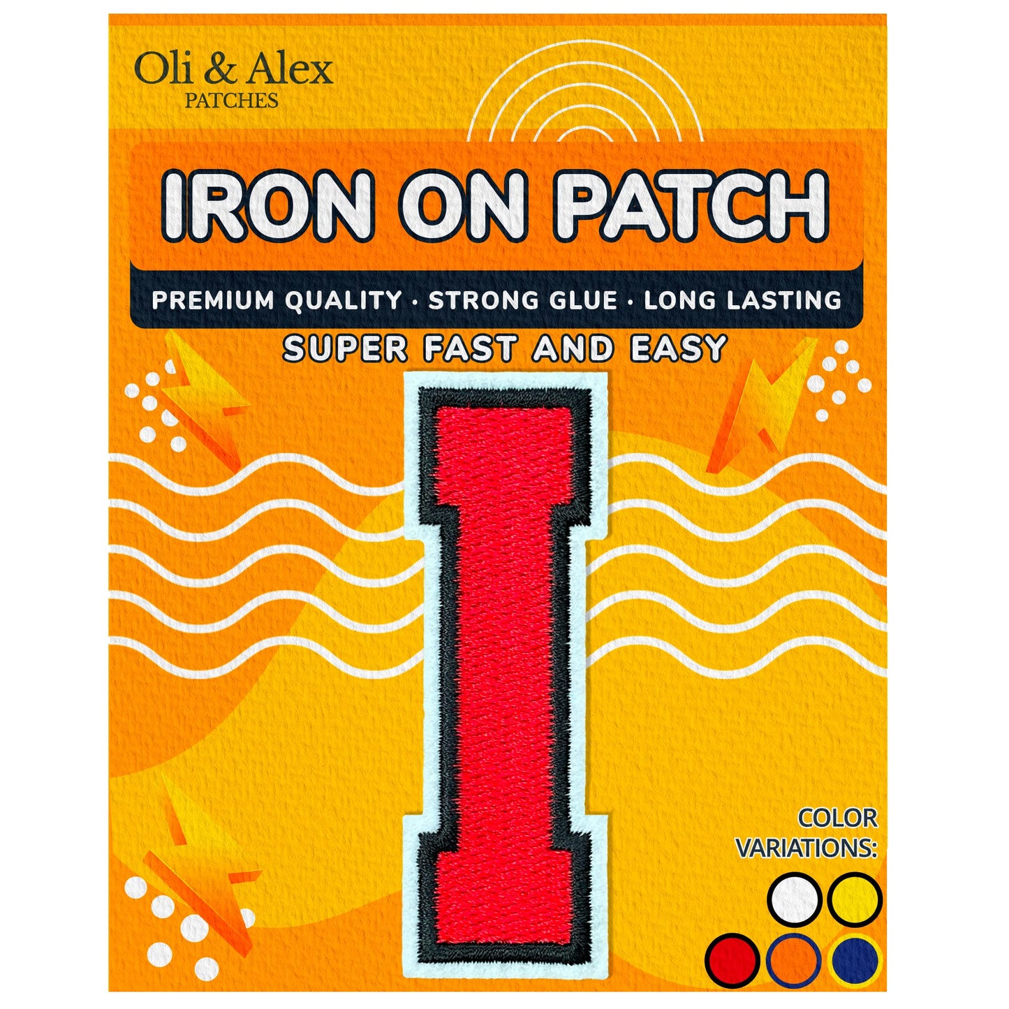 Iron on Letters Patches - Letter Patch for Clothing - Embroidered Patches for Clothes - Embroidery Appliques Team School University - Sew on Appliques 3.26 inch – Yellow, O BST220