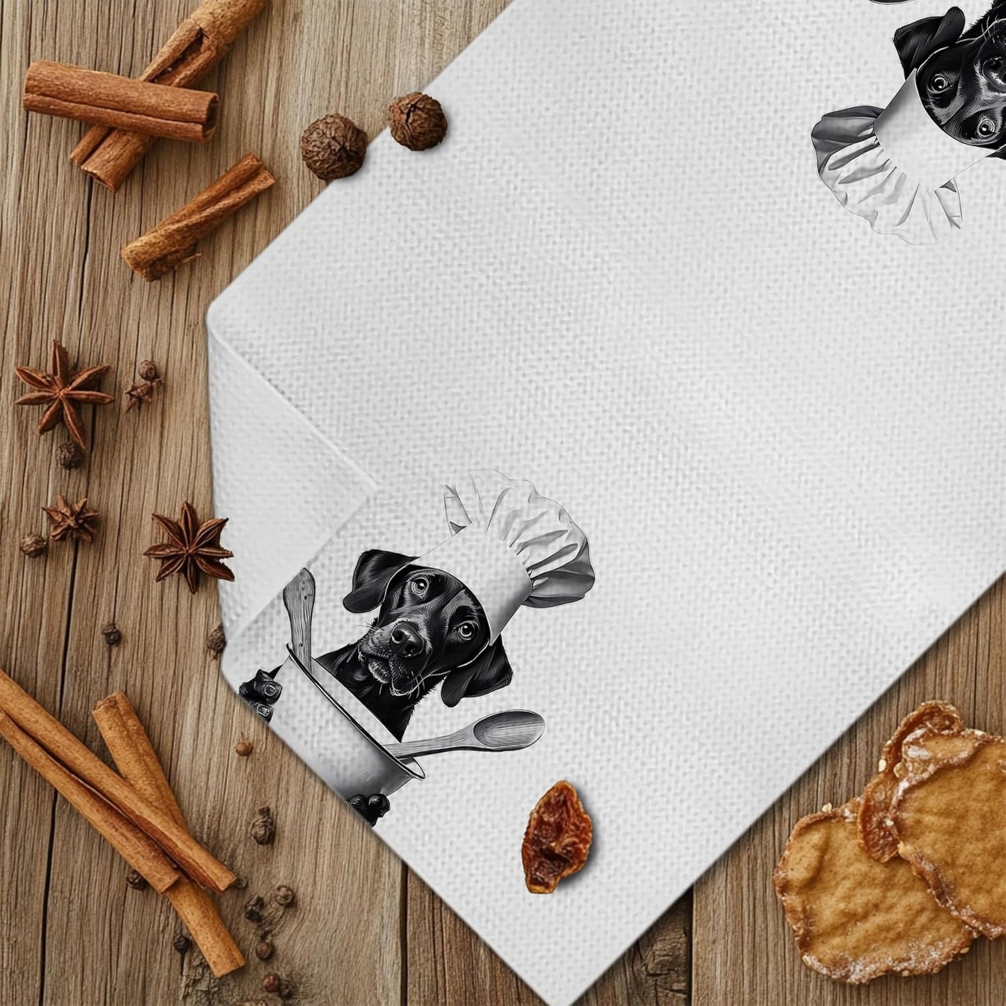 Funny Black Labrador Retriever Kitchen Towels, Black Lab Gifts Dish Tea Towels for Kitchen Decor, Gifts for Labrador Dog Lovers Hand Towels, 16x24 Inches BST202