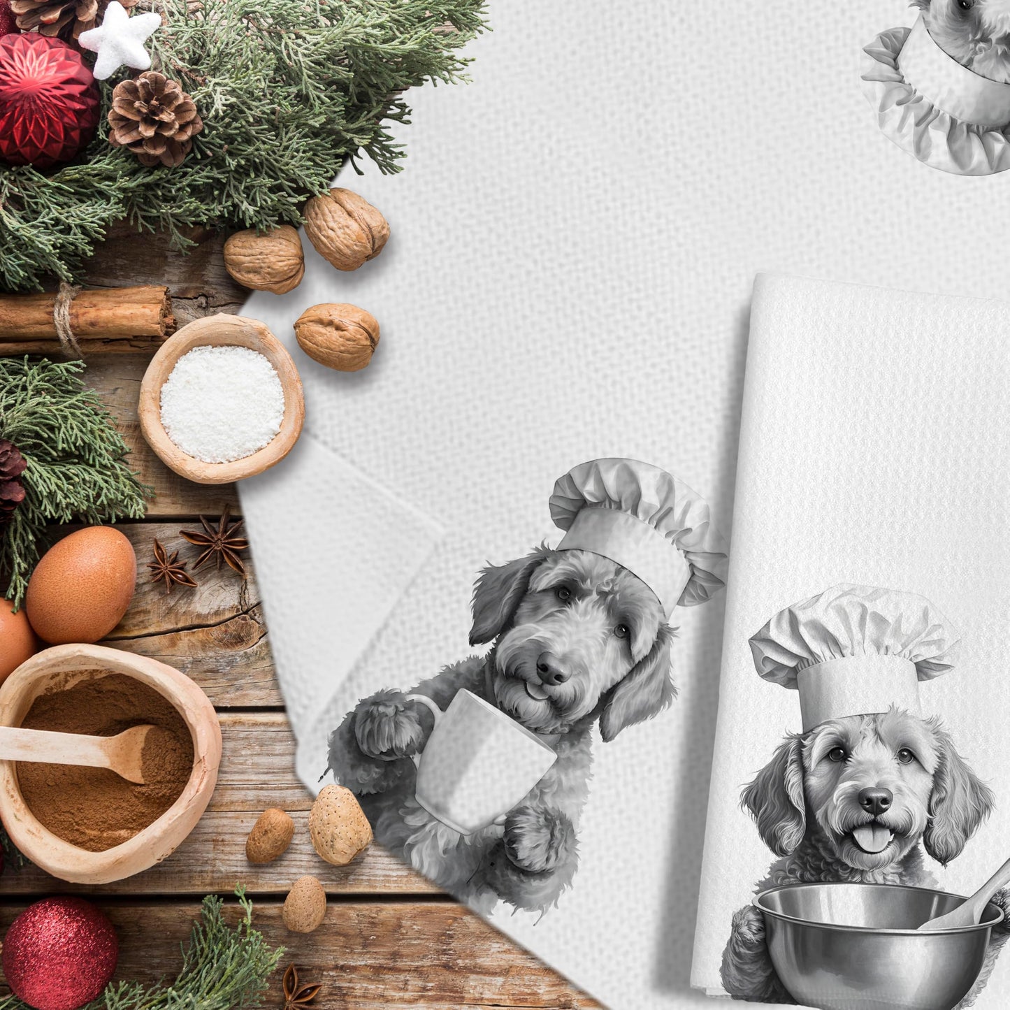 Funny Black Labrador Retriever Kitchen Towels, Black Lab Gifts Dish Tea Towels for Kitchen Decor, Gifts for Labrador Dog Lovers Hand Towels, 16x24 Inches BST202