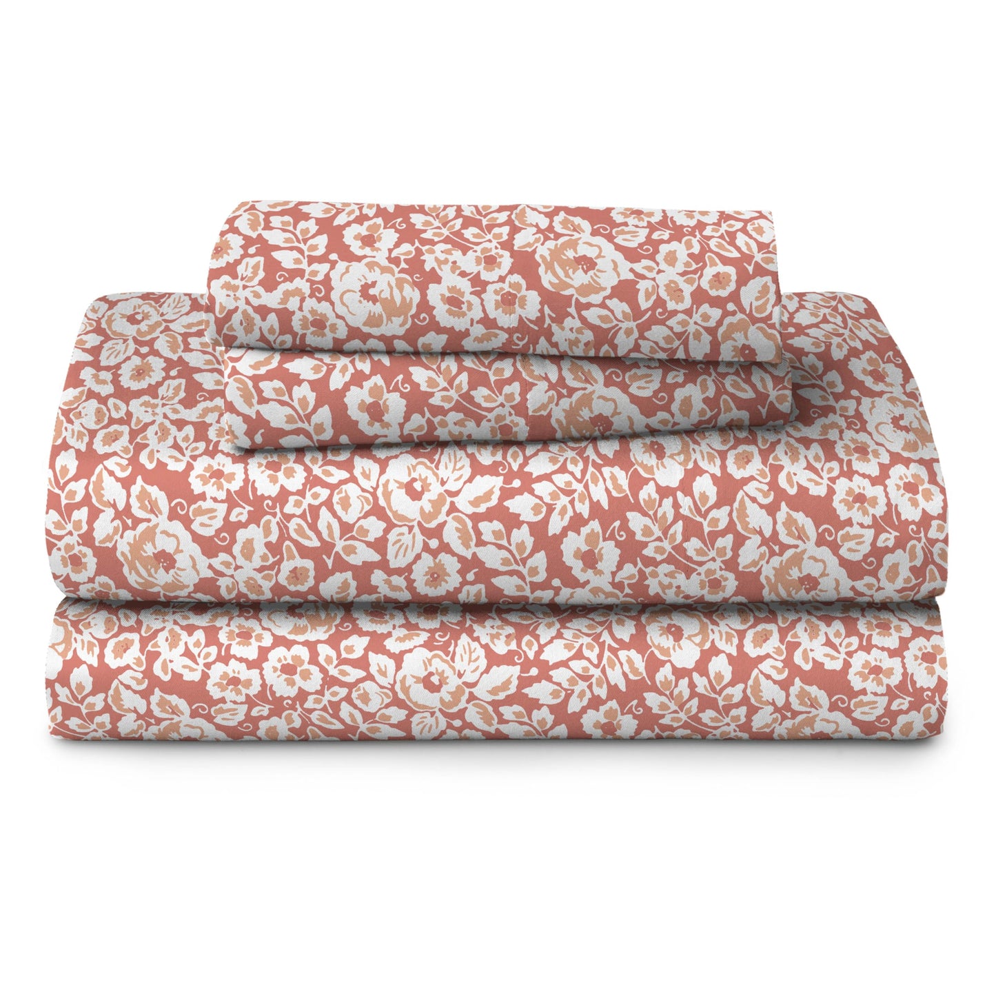 Welhome Twin Size Bed Sheet Set, 100% Cotton Percale Deep Pocket Super Soft Bedding Set, Cooling, Breathable & Extra Soft, Ethereal Paisley BST220
