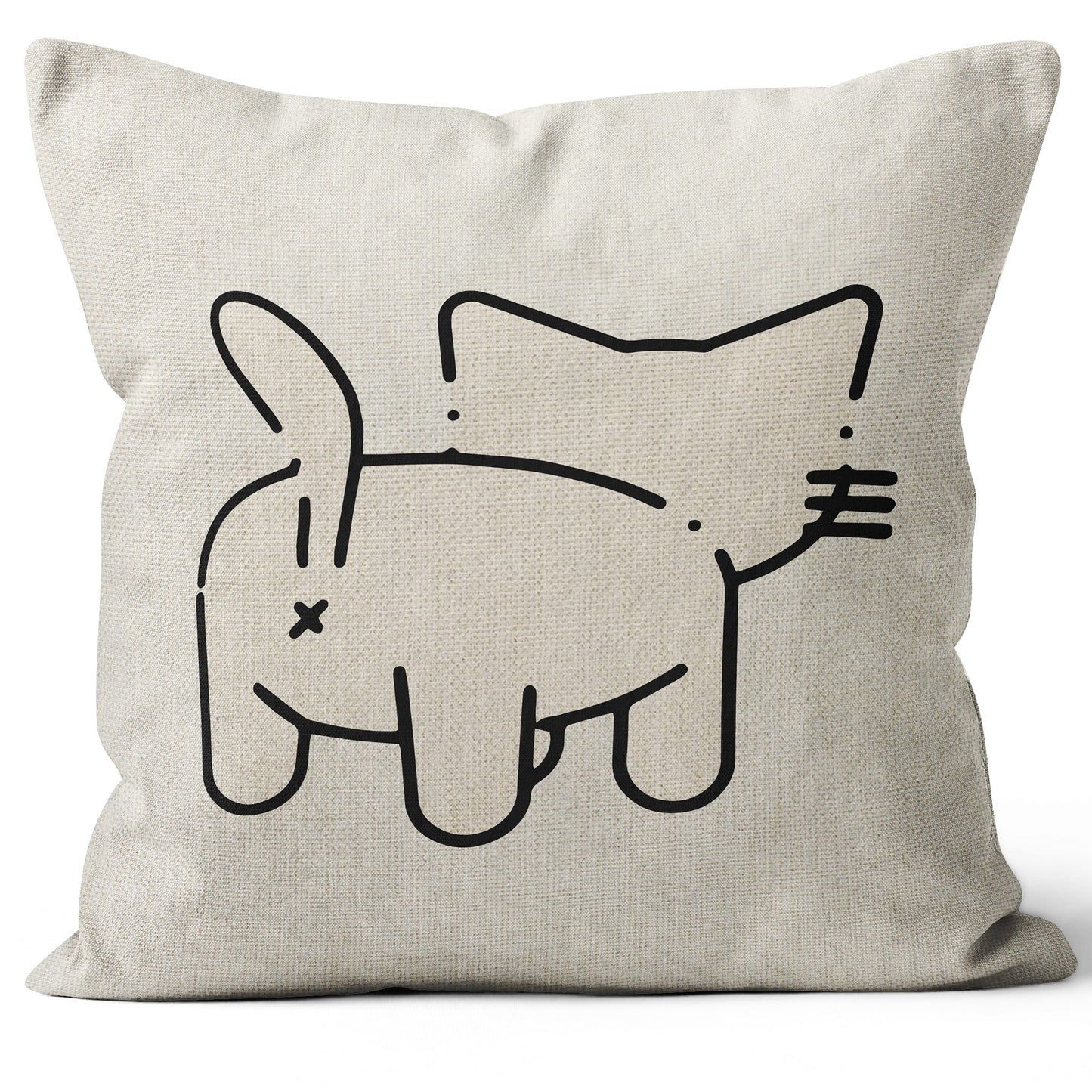 Cute Cat Pillow Covers - Maine Coon Pillow Covers 18x18, Cat Lover Gifts for Women, Funny Cat Gifts, Kitty Pillow Covers, It's Not Cat Hair It's Kitty Clitter WN420