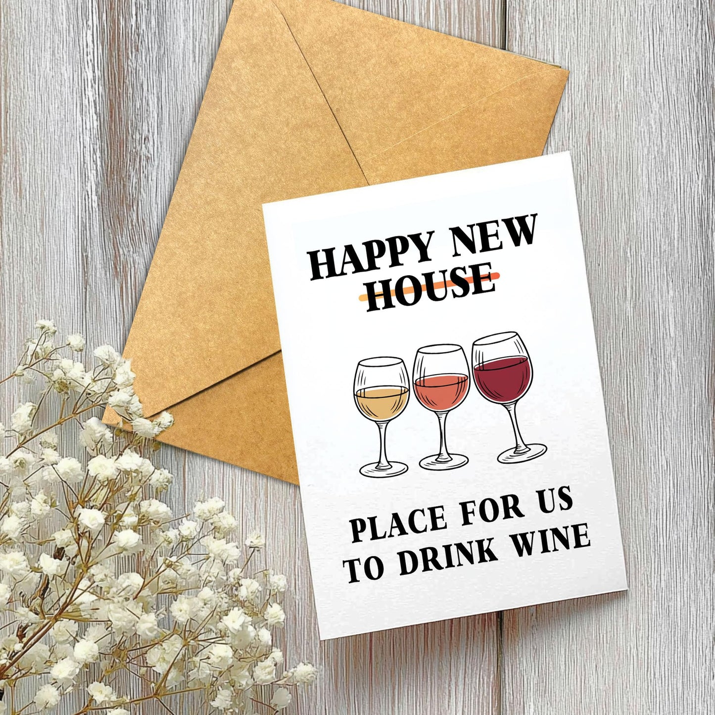 Congrats on Your New Home Housewarming Greeting with Gold Lettering and Key Design, Funny Congratulations Gift for New Homeowners, First-Time Buyers, Friends, Neighbors, Real Estate Clients Single 5.3''x8'' with Envelope BST326L