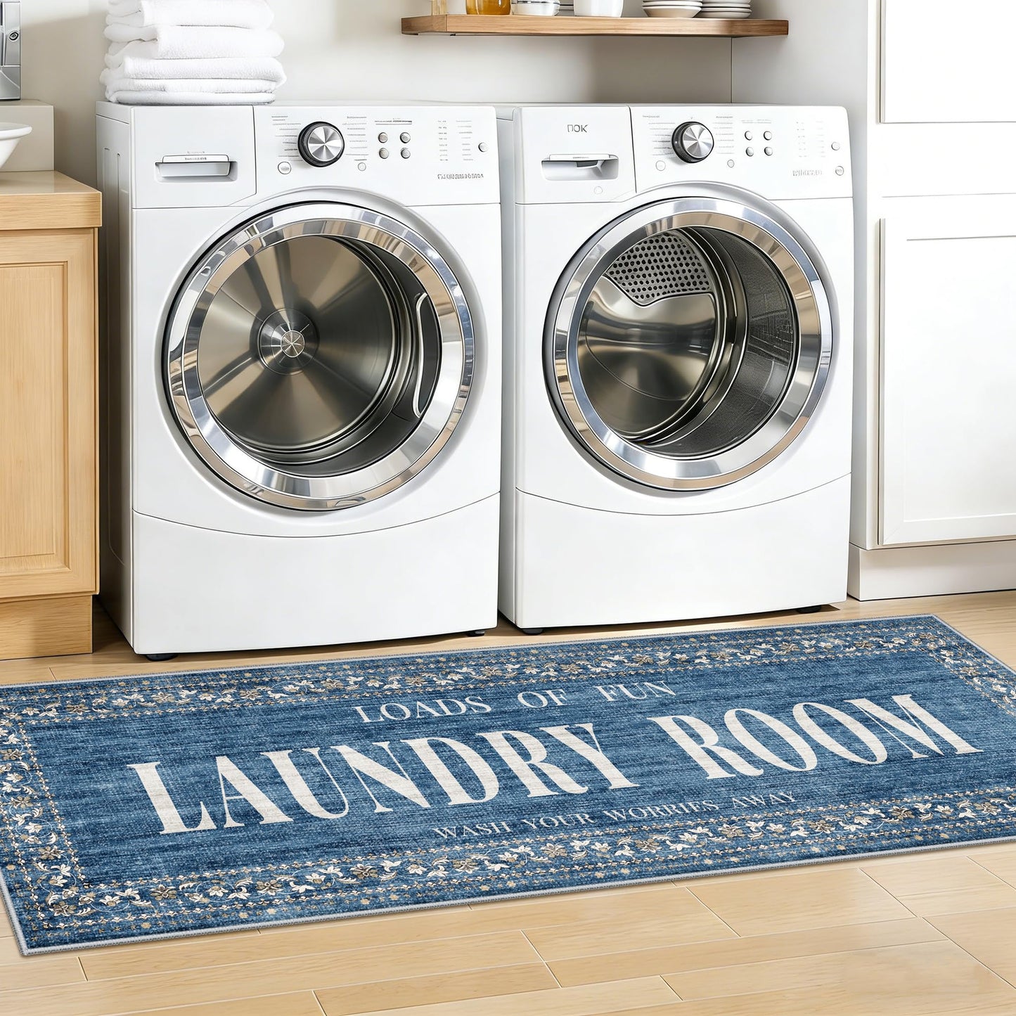 TOPRUUG 2x8 Kitchen Runner Rug: Non-Slip Kitchen Rugs Stain Resistant Kitchen Mats for Floor Low-Pile Carpet for Sink Soft Kitchen Runners Non Skid Washable 8 ft Mat Home Decor 2'x8' Beige BST202