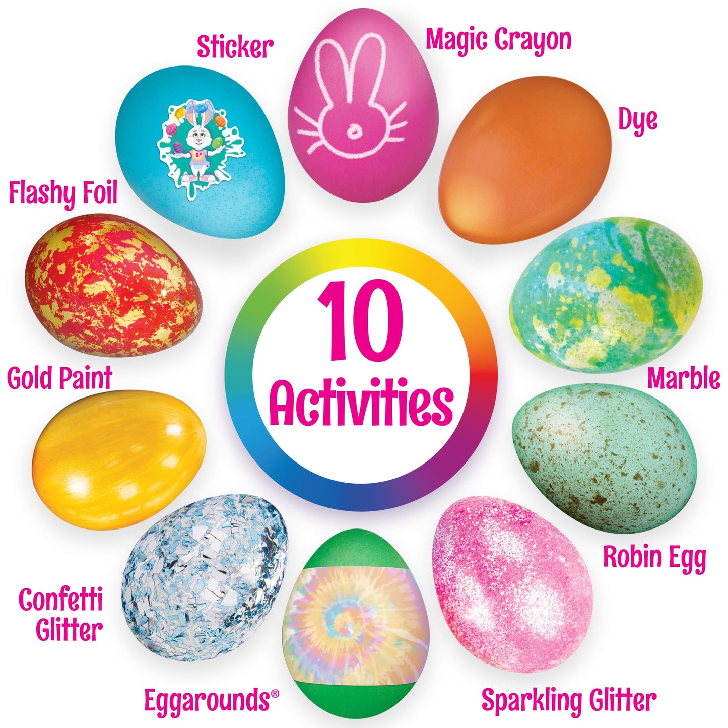 PAAS Eggstreme Color FX Egg Dying Kit – Create Swirl, Texture & Shine Effects – Fun & Creative Easter Egg Dye Kit BST220