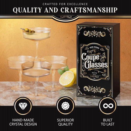 Champagne Coupe Glasses Set of 4 50