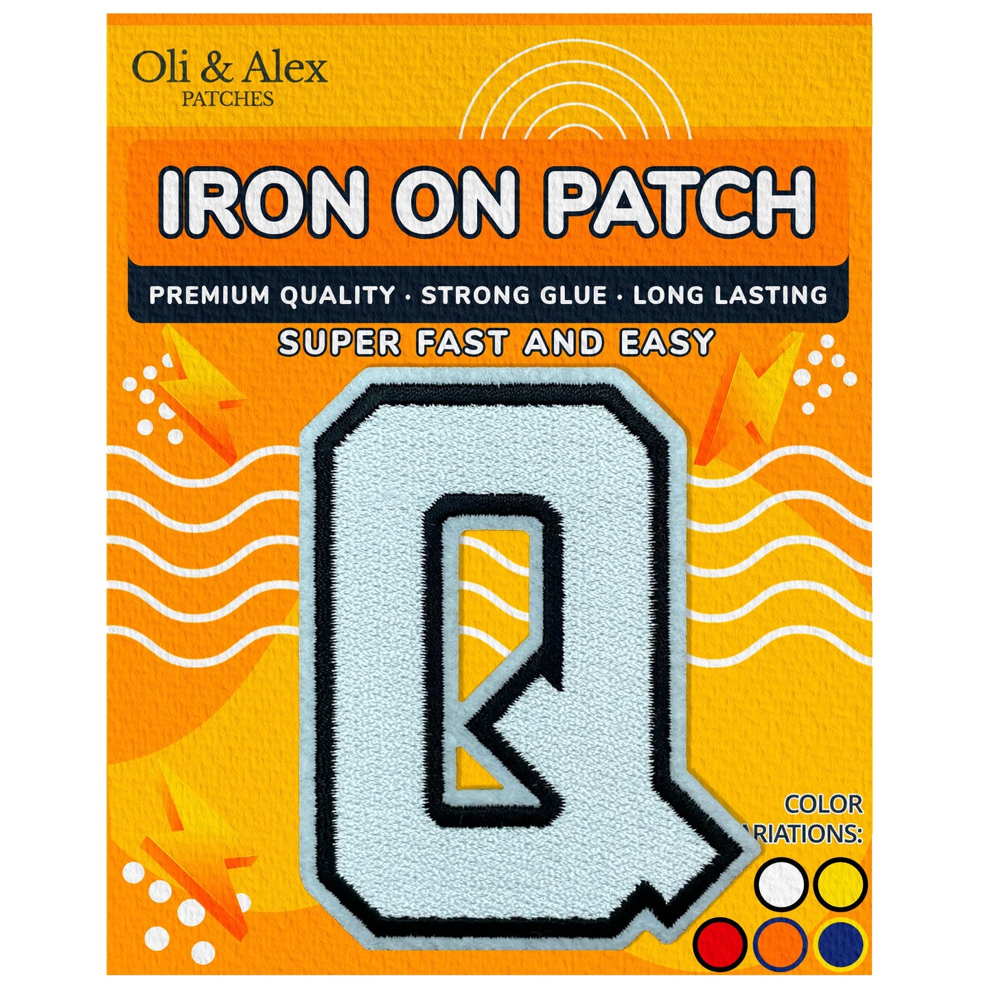 Iron on Letters Patches - Letter Patch for Clothing - Embroidered Patches for Clothes - Embroidery Appliques Team School University - Sew on Appliques 3.26 inch – Yellow, O BST220