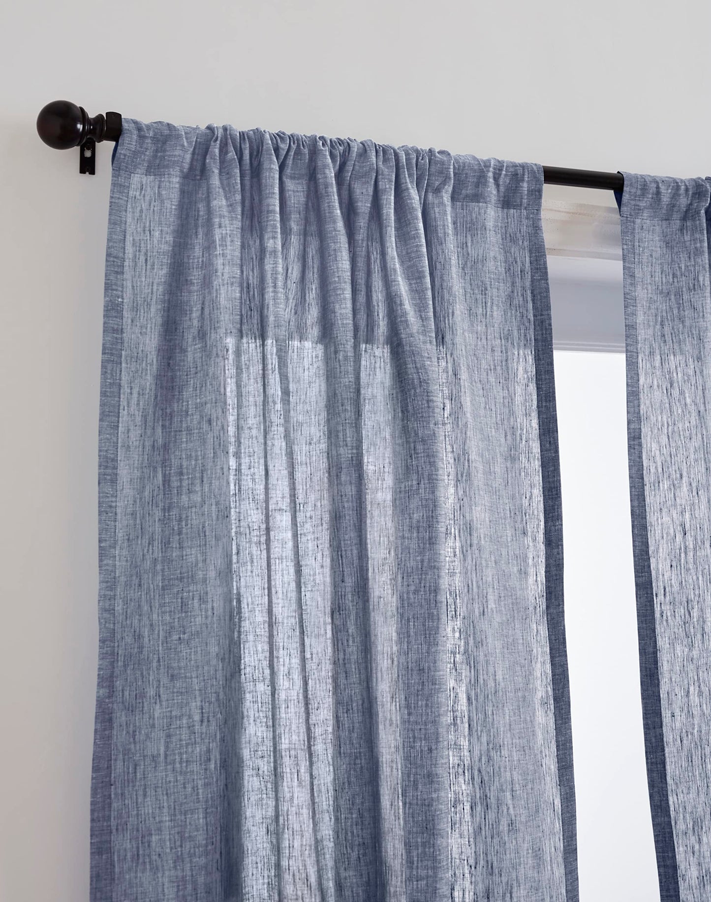 Solino Home 100% Pure Linen Curtain Panel Ivory, Linen Curtain 52 x 54 in | Drapery Panels a light filtering panel for any room, handwoven textured linen, rod pocket top, OEKO-TEX Certified, gift ready BST326SOLH