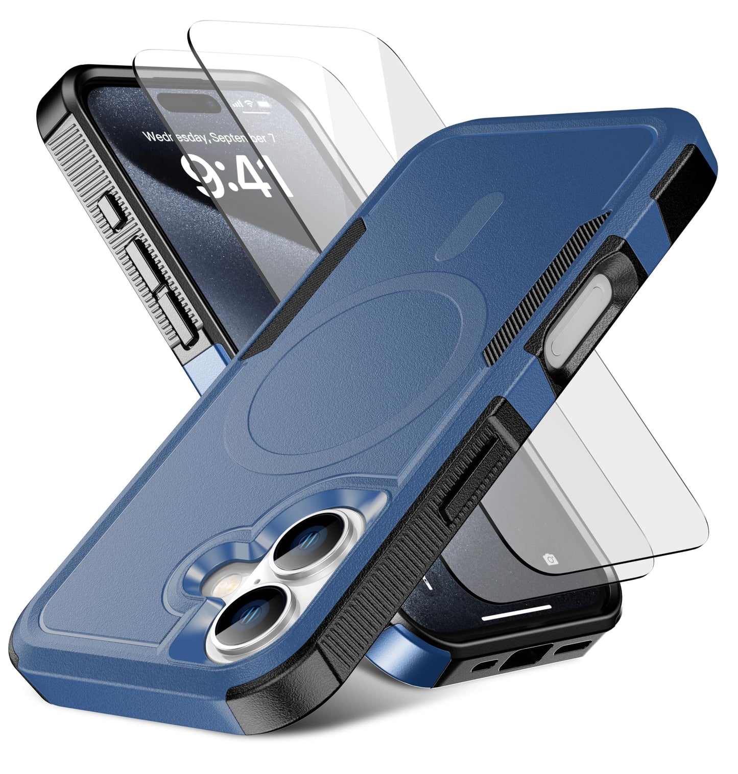 Magnetic for iPhone 17 Air Case [Compatible with MagSafe] [Shockproof] [Heavy Duty Protection] Pocket-Friendly & Tough Non-Slip Protective Phone Cover for iPhone 17Air 6.6", Black WN420