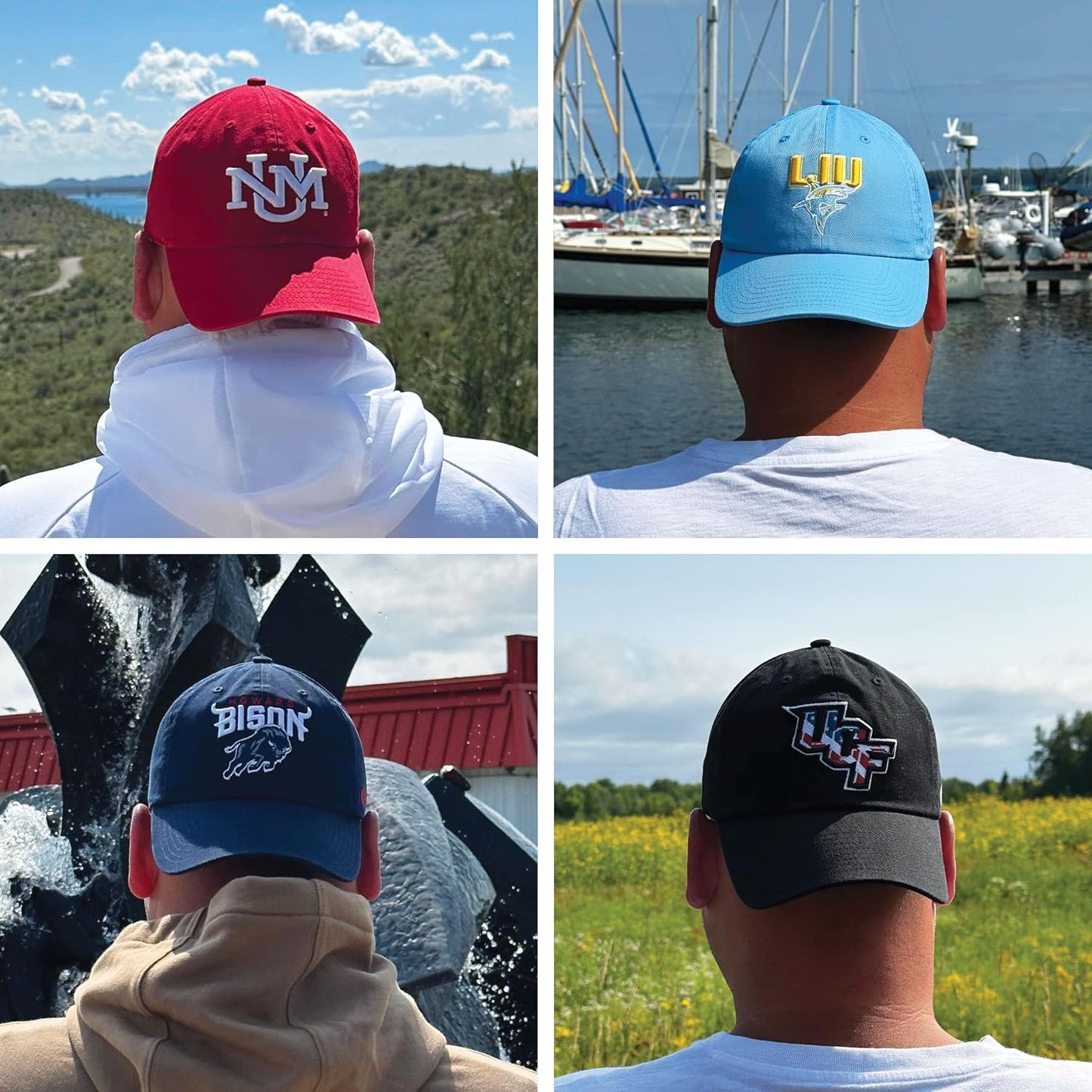 Desert Cactus Georgetown University Baseball Hat Hoyas GU Brimmed Embroidered Hats Cap Adjustable Cloth Strap Adult (Style 2) Blue WN420