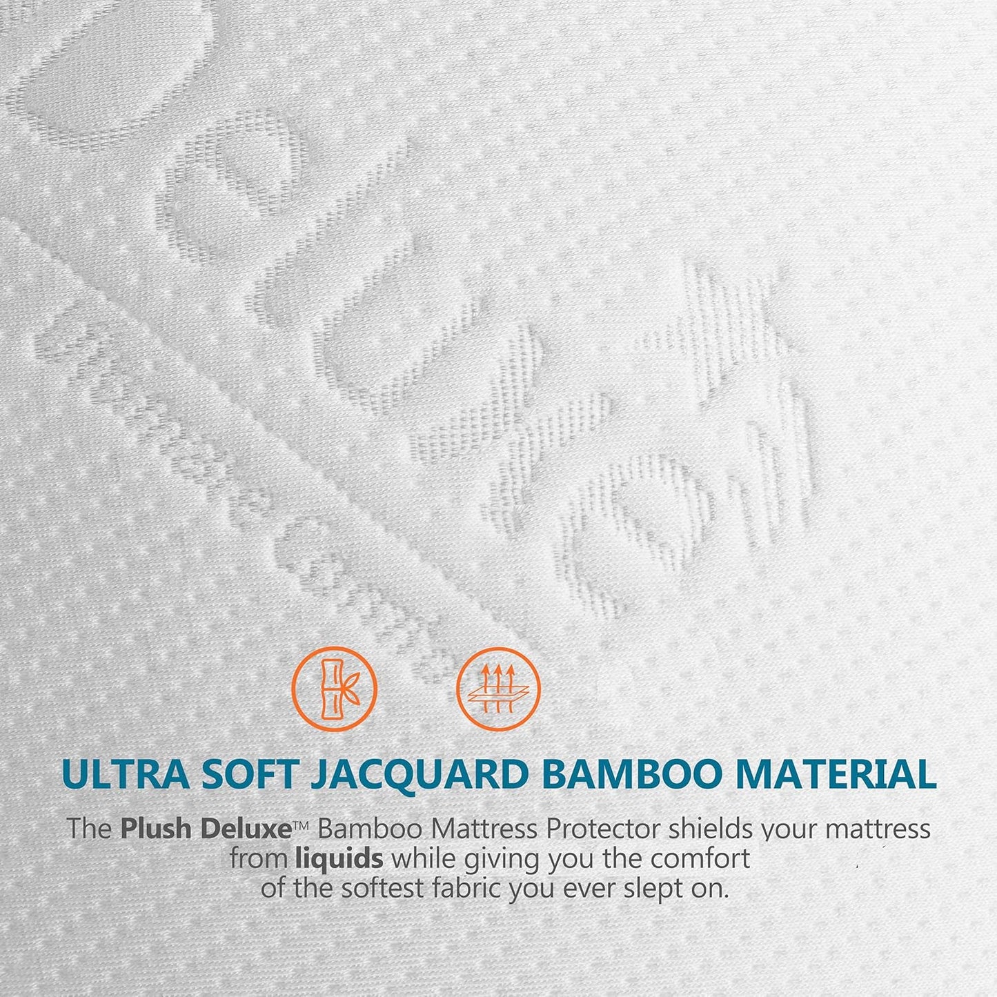 PlushDeluxe Premium Bamboo Mattress Protector – King Size 92