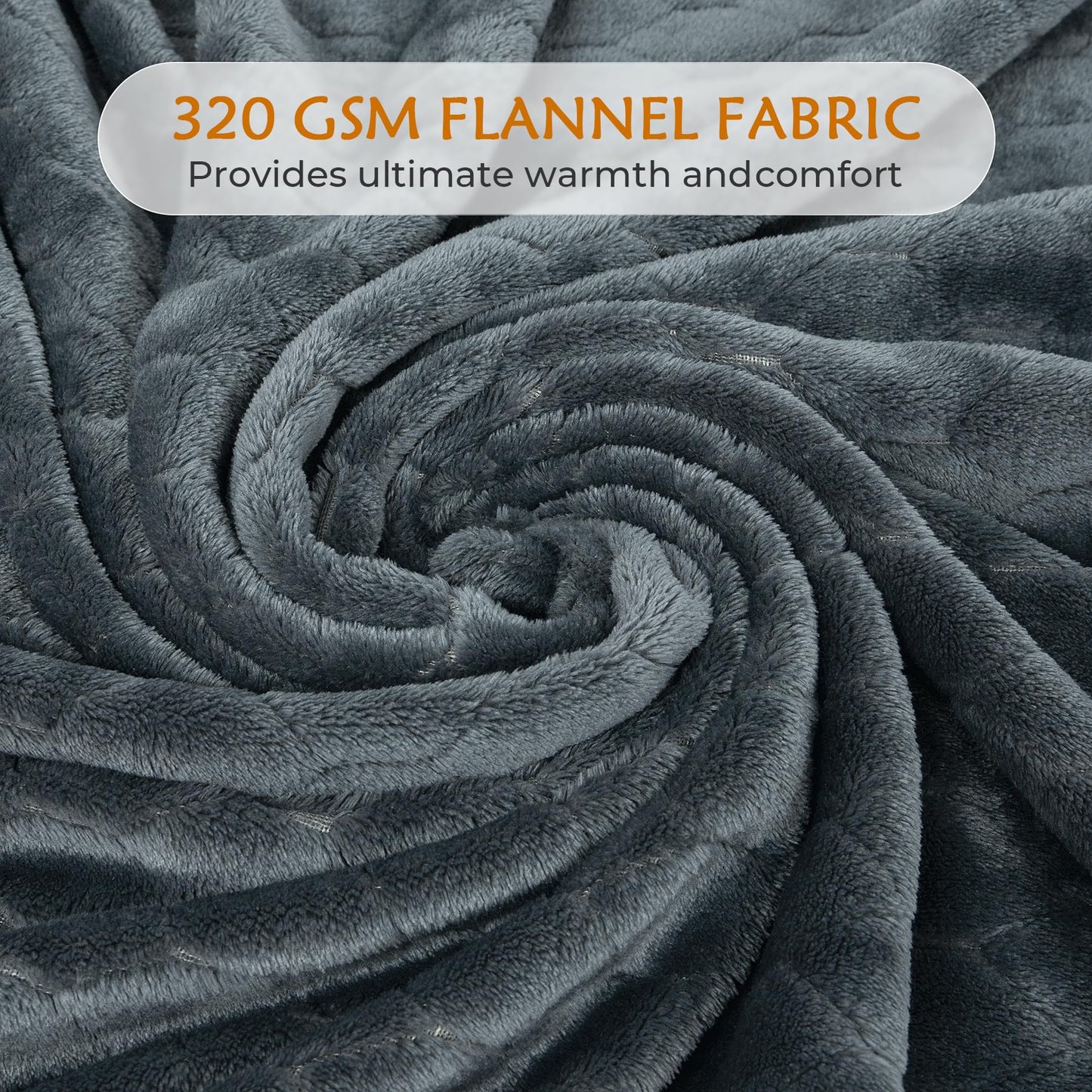 TOONOW Fleece Blanket Super Soft Cozy Throw Blanket 50" x 60", Lightweight Fuzzy Comfy Textured Flannel Blanket Warm Plush Throw Blankets for Couch, Sofa, Bed, Emerald WN420