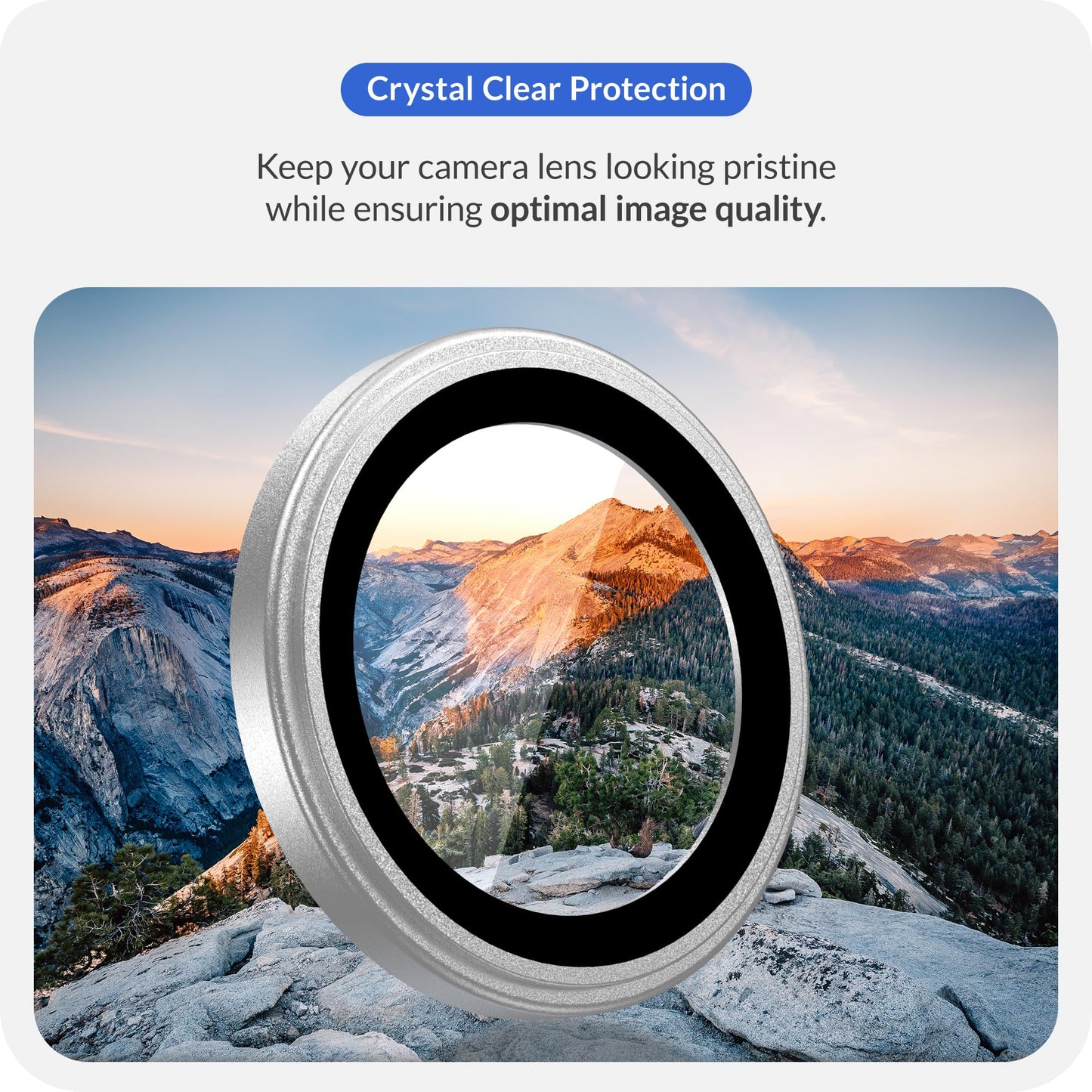 LONLI - for iPhone 16 Pro | 16 Pro Max - Triple Individual Camera Lens Protector - Rainbow Holographic Glitter WN420