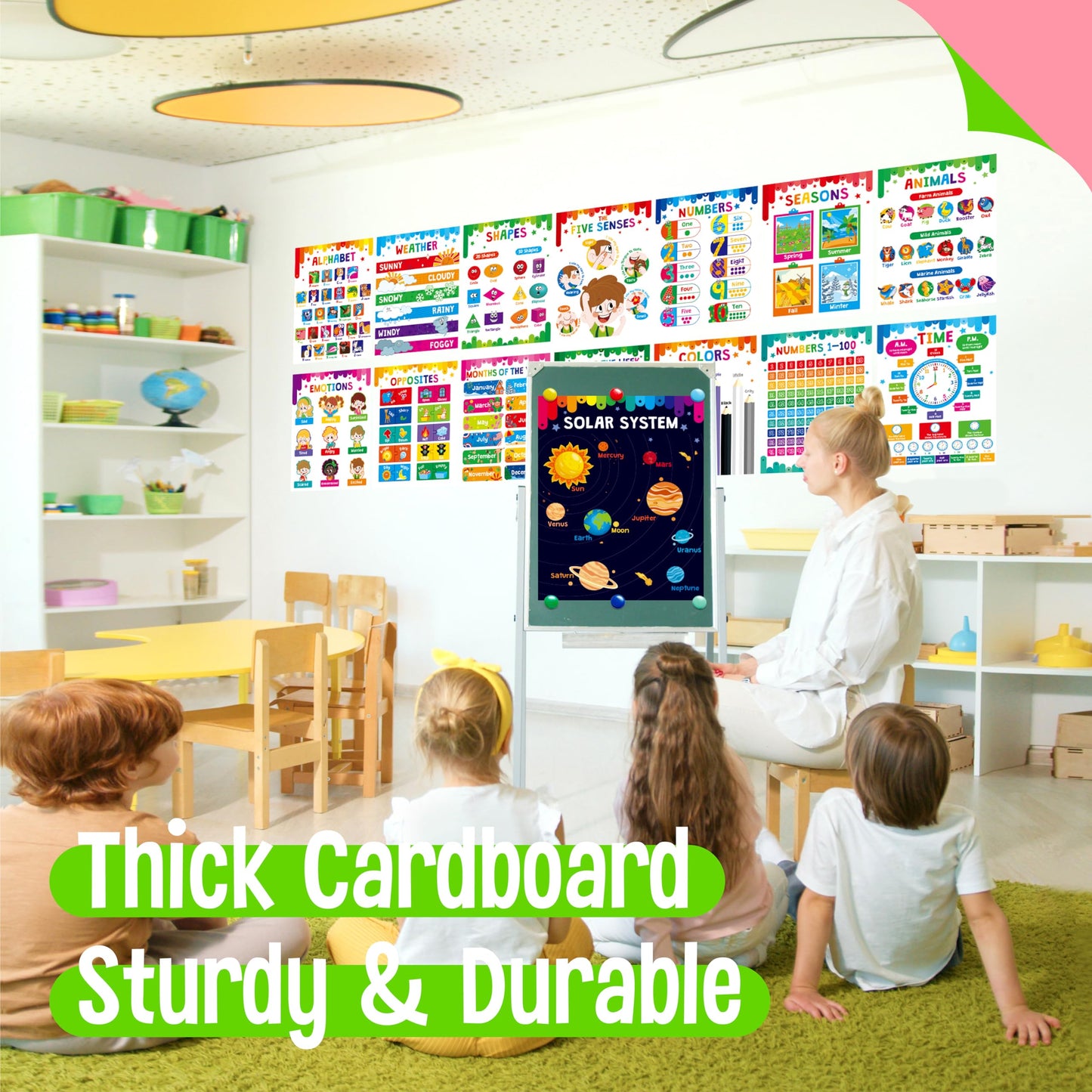 15 Reading Strategy Posters, Thick Water & Tear Resistant English Language Poster, Educational Reading Comprehension Posters for Bulletin Board, Classroom, School Supplies, Wall Decor (14.5” x 11”) BST220