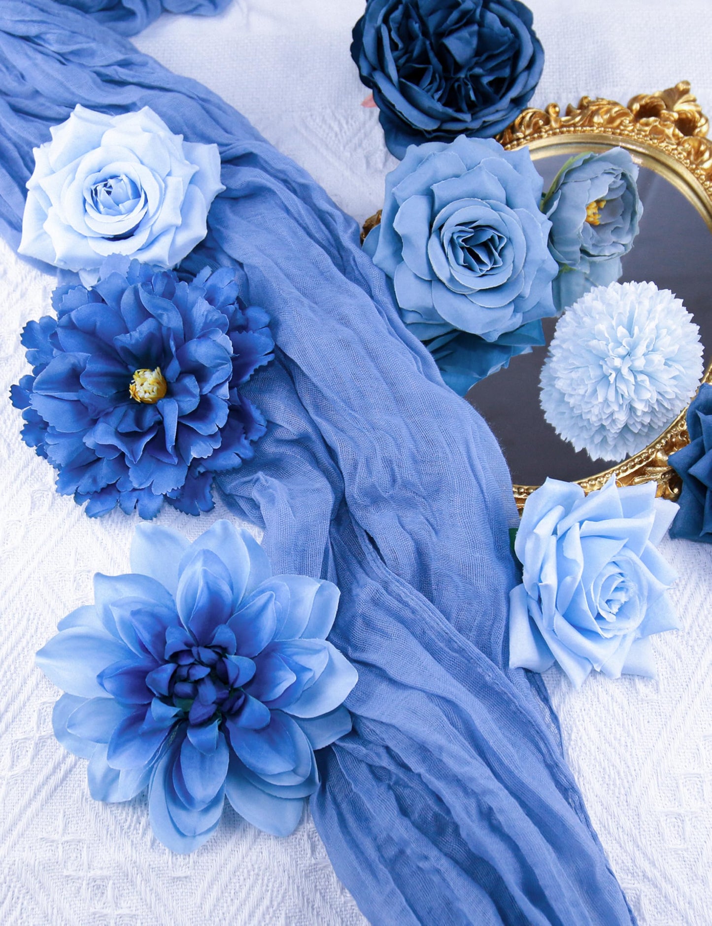 Artificial Flowers for Home Decorations: Purple Silk Fake Flowers Bulk Boxed Set, Peony Roses Bouquets with Stems for Table Centerpiece, DIY Wedding, Bridal Shower, Graduation Cap & Tea Party BST220