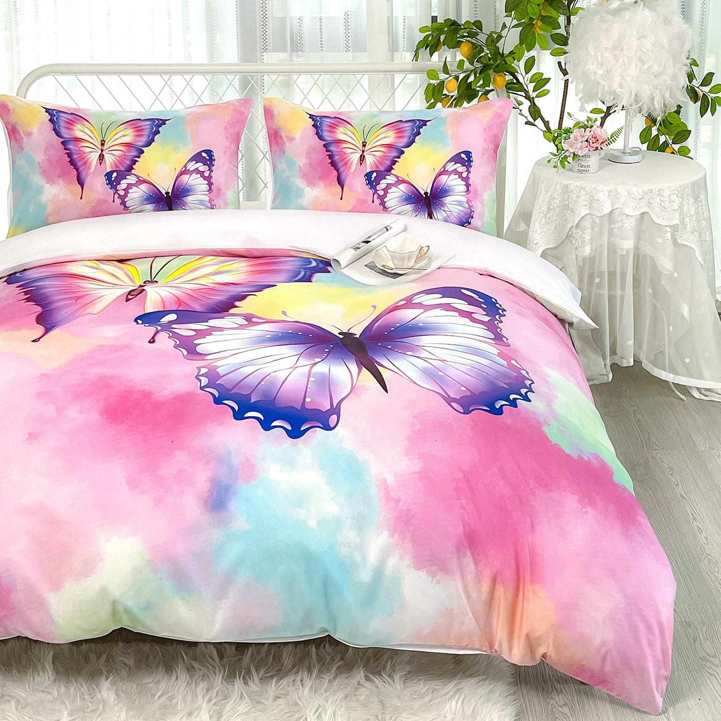 CVHOUSE Deer Hunting Duvet Cover Full Size,American Flag Bedding Set,Deer Theme Comforter for Boys Kids Teens,1 2 Pillowcases 3 Piece Full 79'x89' BST220