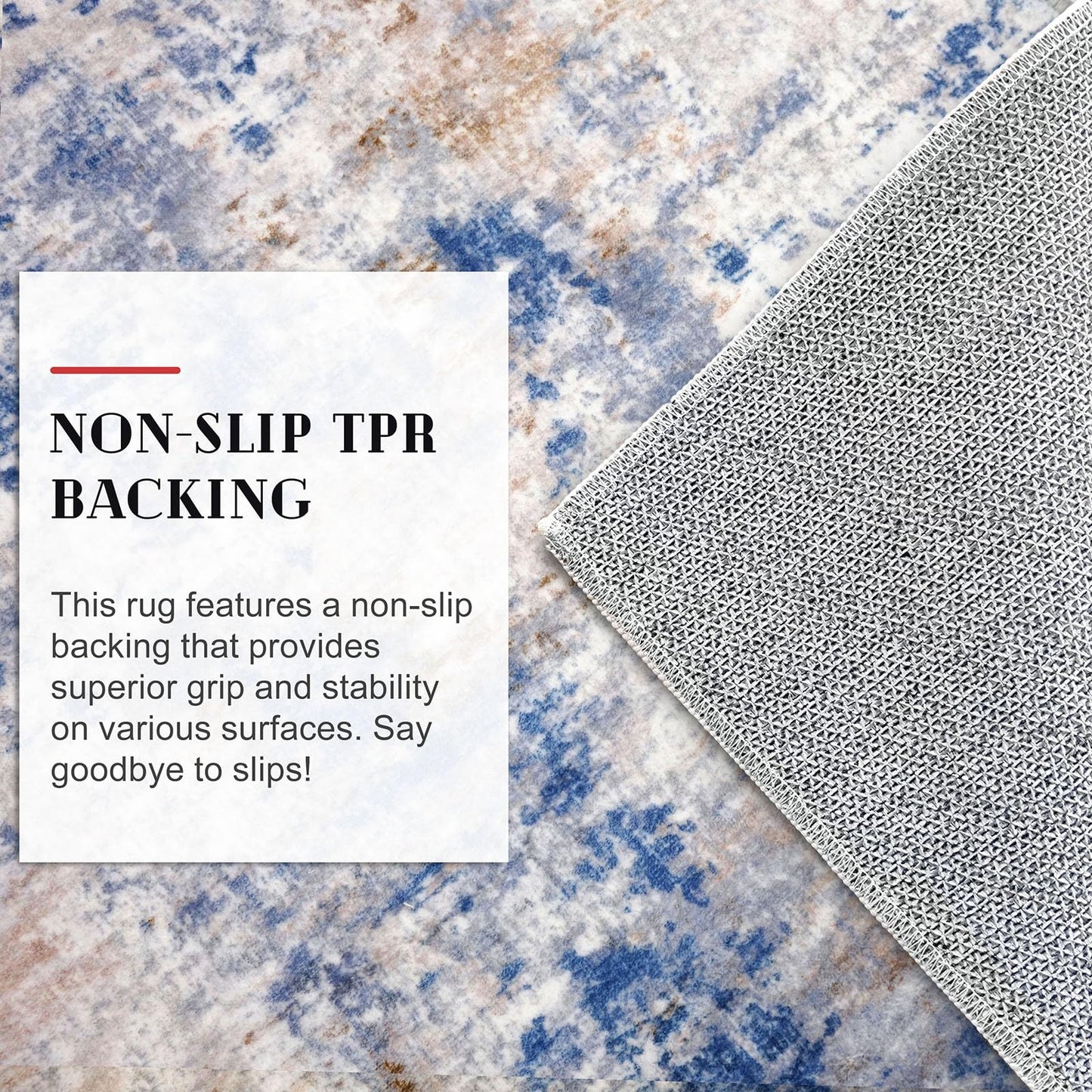 Lansny Modern Abstract Runner - 2x5, Beige Grey Washable Kitchen Entryway Rug Mat Non-Slip Soft Neutral Hallway Rug Thin Print Faux Wool Carpet for Bedroom Laundry Room Indoor BST220