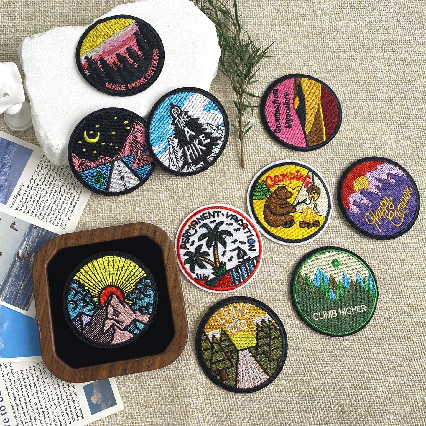 32Pcs Christmas Iron on Patches, Christmas sew on Patches for Clothing, Hats, Backpacks, Jackets, and Bags BST326H