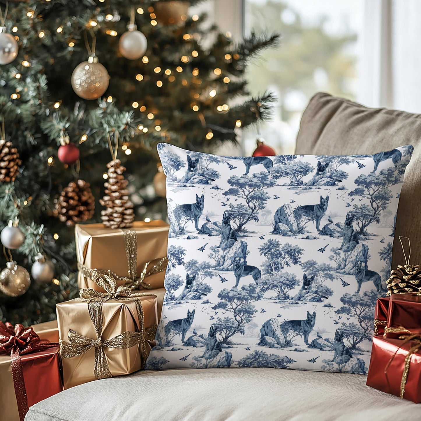 Coquette Pink Chinoiserie Bow Dachshund Pillow Covers 18x18, Dachshund Gifts for Women, Preppy Pink Striped Cute Weiner Dog Decorative Pillow Covers for Girls Bedroom Living Room Home BST202