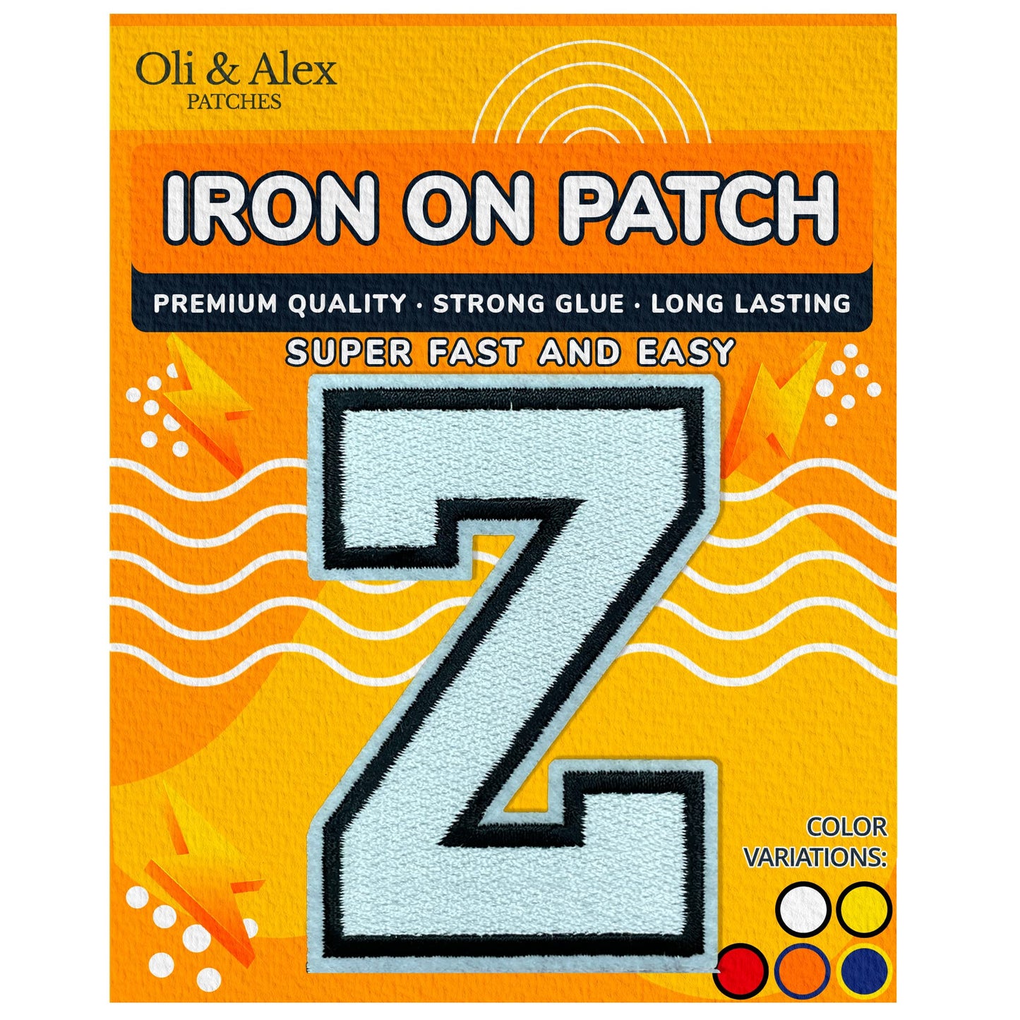 Iron on Letters Patches - Letter Patch for Clothing - Embroidered Patches for Clothes - Embroidery Appliques Team School University - Sew on Appliques 3.26 inch – Yellow, O BST220