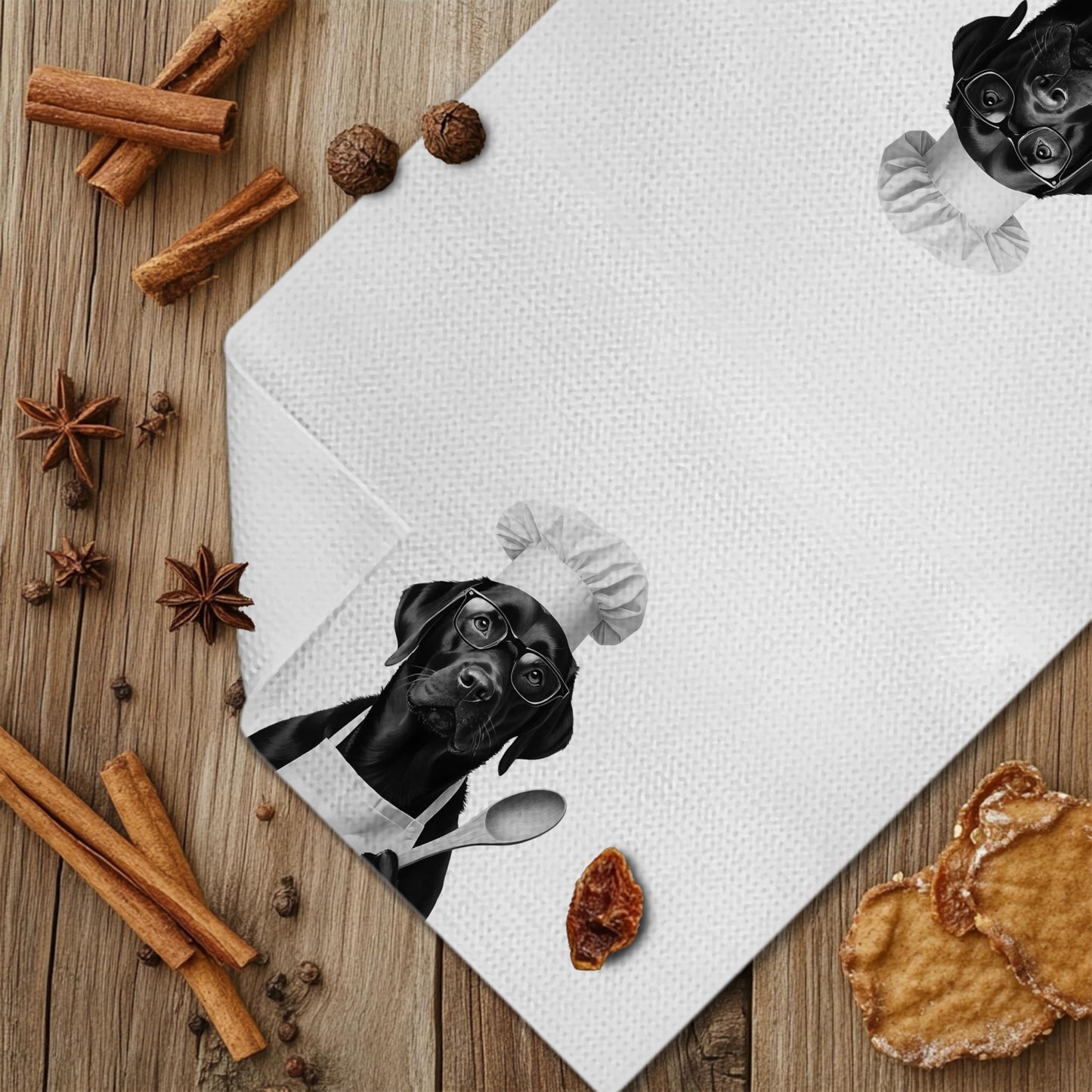 Funny Black Labrador Retriever Kitchen Towels, Black Lab Gifts Dish Tea Towels for Kitchen Decor, Gifts for Labrador Dog Lovers Hand Towels, 16x24 Inches BST202