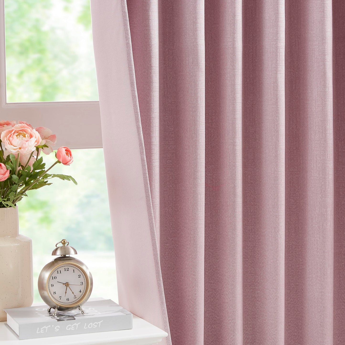 Bujasso Gray Jacquard Blackout Window Curtain Panels, 54" Wx84 Lx2 | Back Tab Rod Pocket with Magnetic Tiebacks,Thermal Insulated,85% Room Darkening Light Blocking Drapes for Bedroom Living Room BST326H