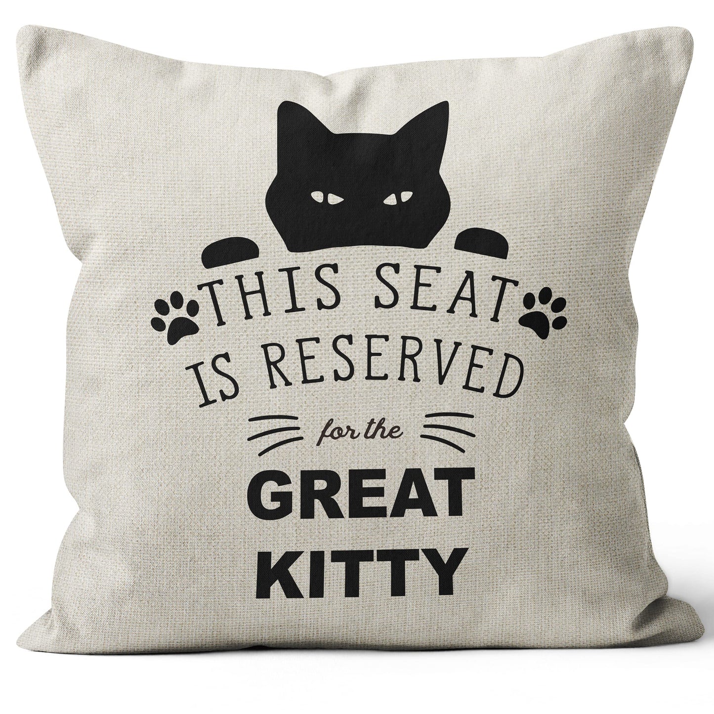 Cute Cat Pillow Covers - Maine Coon Pillow Covers 18x18, Cat Lover Gifts for Women, Funny Cat Gifts, Kitty Pillow Covers, It's Not Cat Hair It's Kitty Clitter WN420