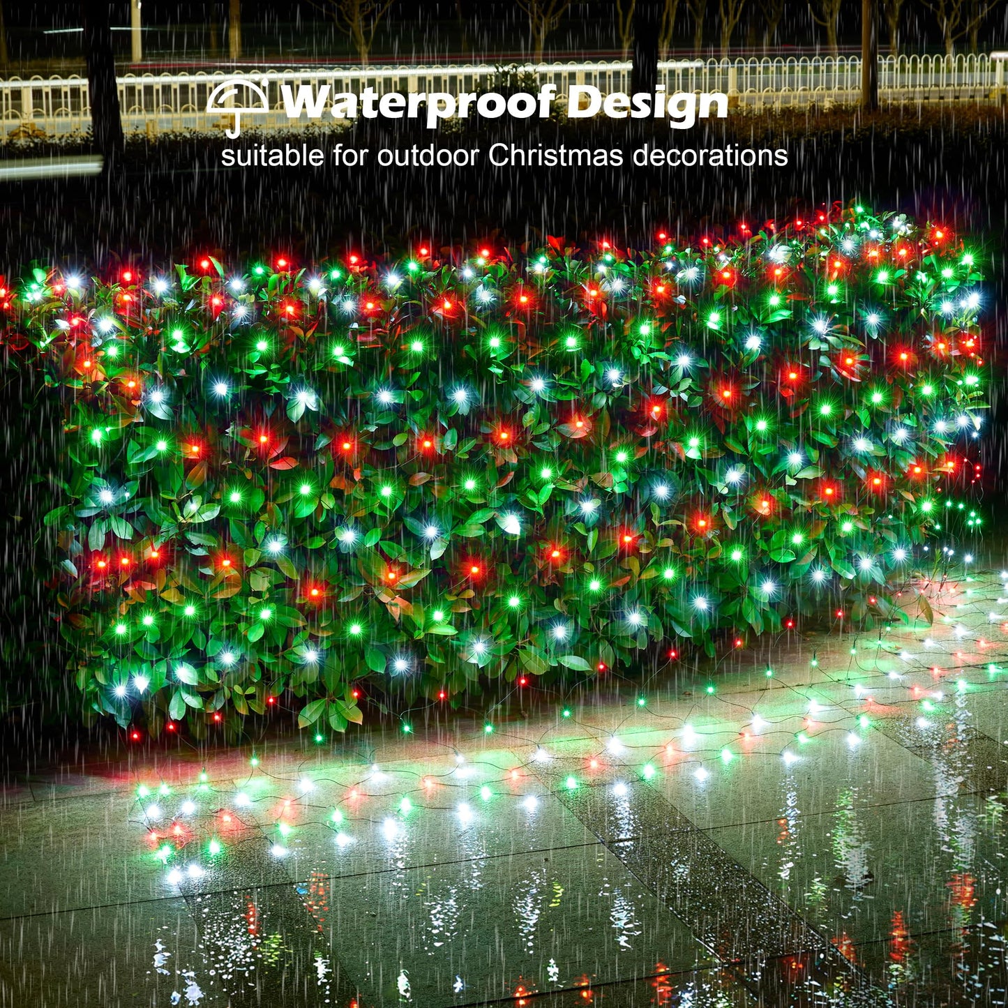 BlcTec Christmas Lights Outdoor 360 LED 9.8ft x 6.6ft Christmas Net Lights with 8 Modes RD12