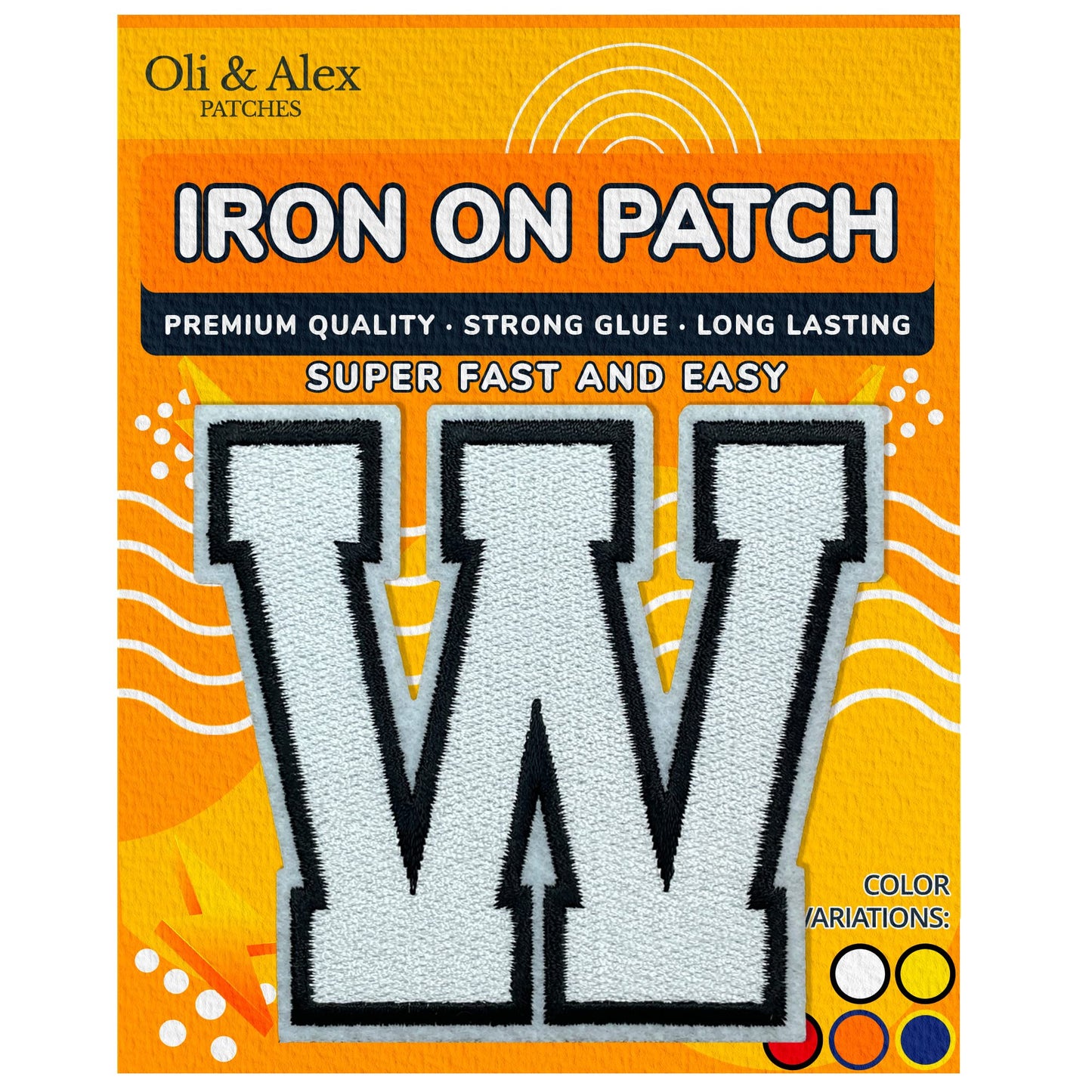 Iron on Letters Patches - Letter Patch for Clothing - Embroidered Patches for Clothes - Embroidery Appliques Team School University - Sew on Appliques 3.26 inch – Yellow, O BST220