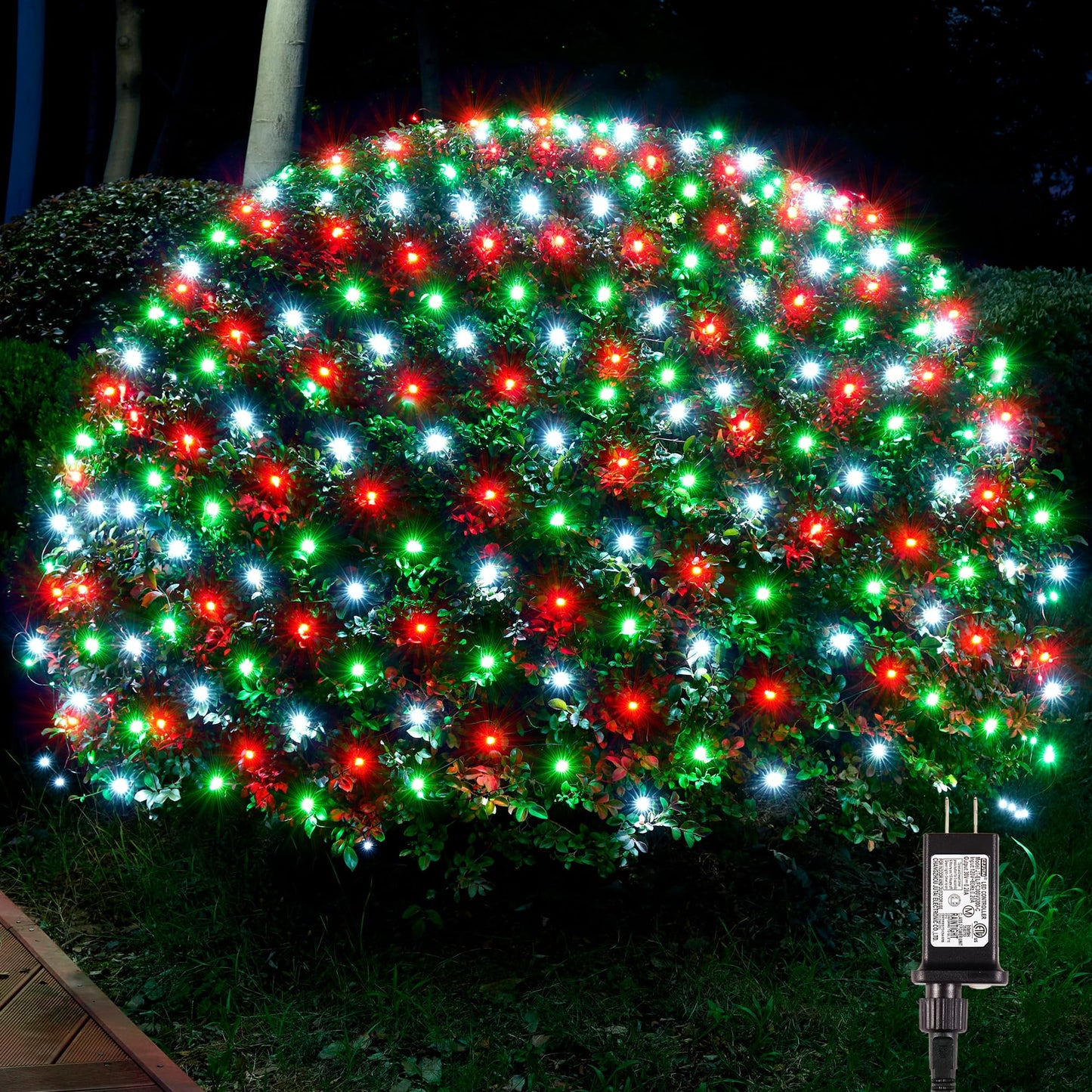BlcTec Christmas Lights Outdoor 360 LED 9.8ft x 6.6ft Christmas Net Lights with 8 Modes RD12