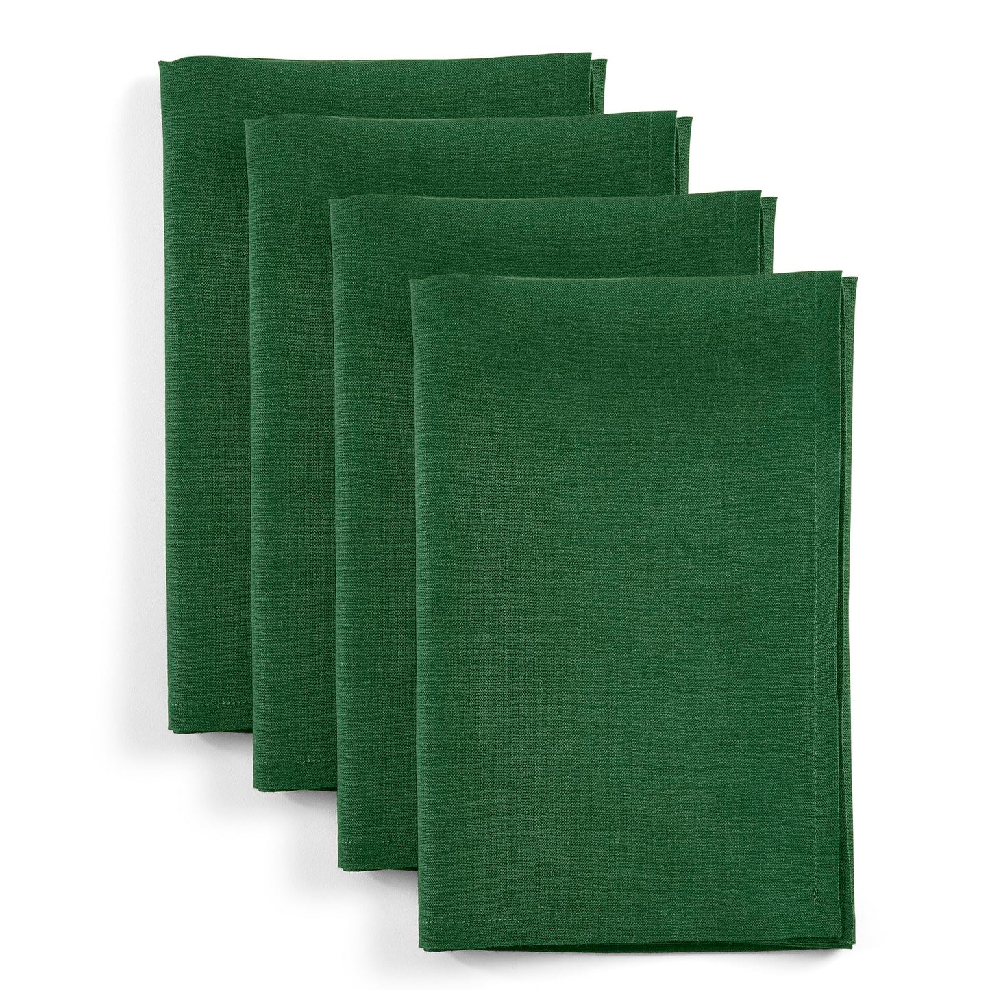 Solino Home 100% Linen Square Placemats White, Fete 14 x 14 in, Set of 4 | Square Table Mats square place settings for daily and festive dining; neatly mitered corners; Pure Linen; OEKO-TEX Certified BST326SOLH