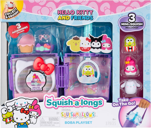 Squishmallows Squish-a-Longs Hello Kitty & Friends Boba Playset 81
